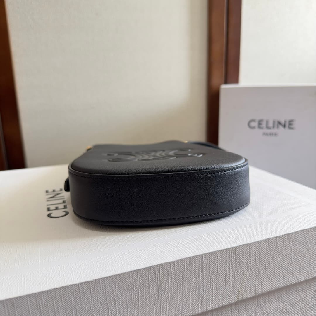 Celine Heloise Phone Pouch in Black Supple Calfskin Leather High