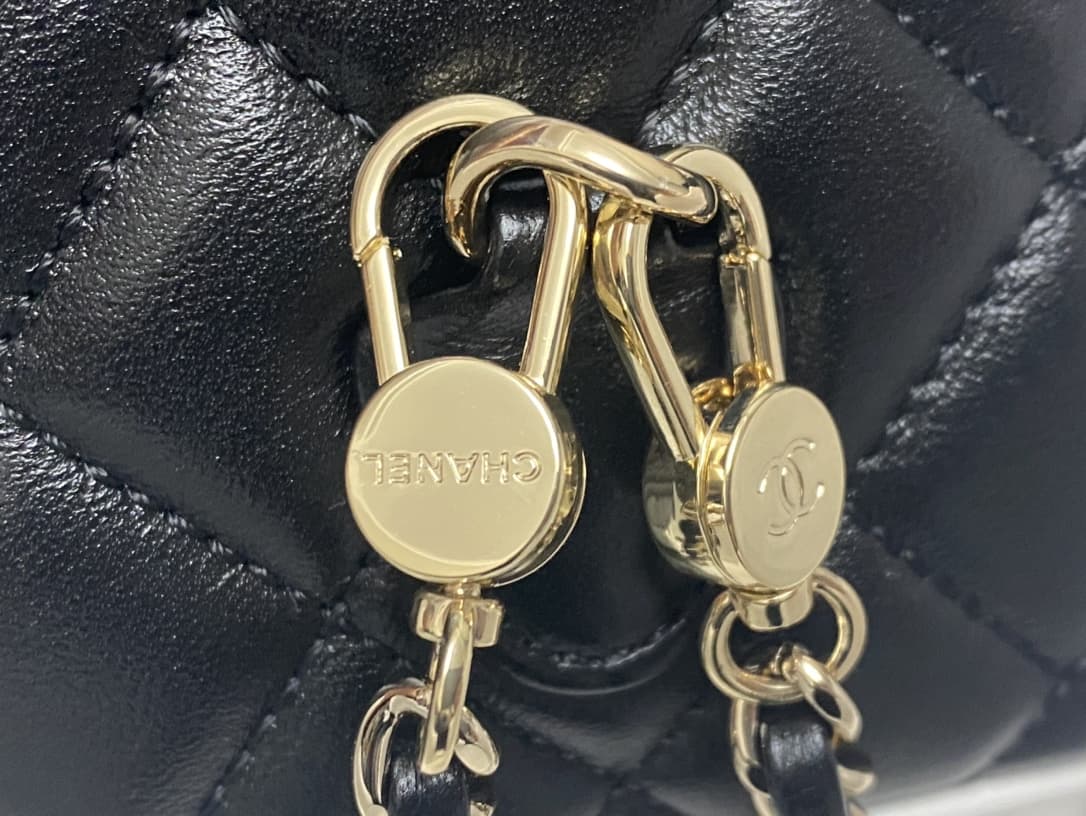 Chanel Mini Backpack Lambskin & Gold-Tone Metal AP3753 Black A