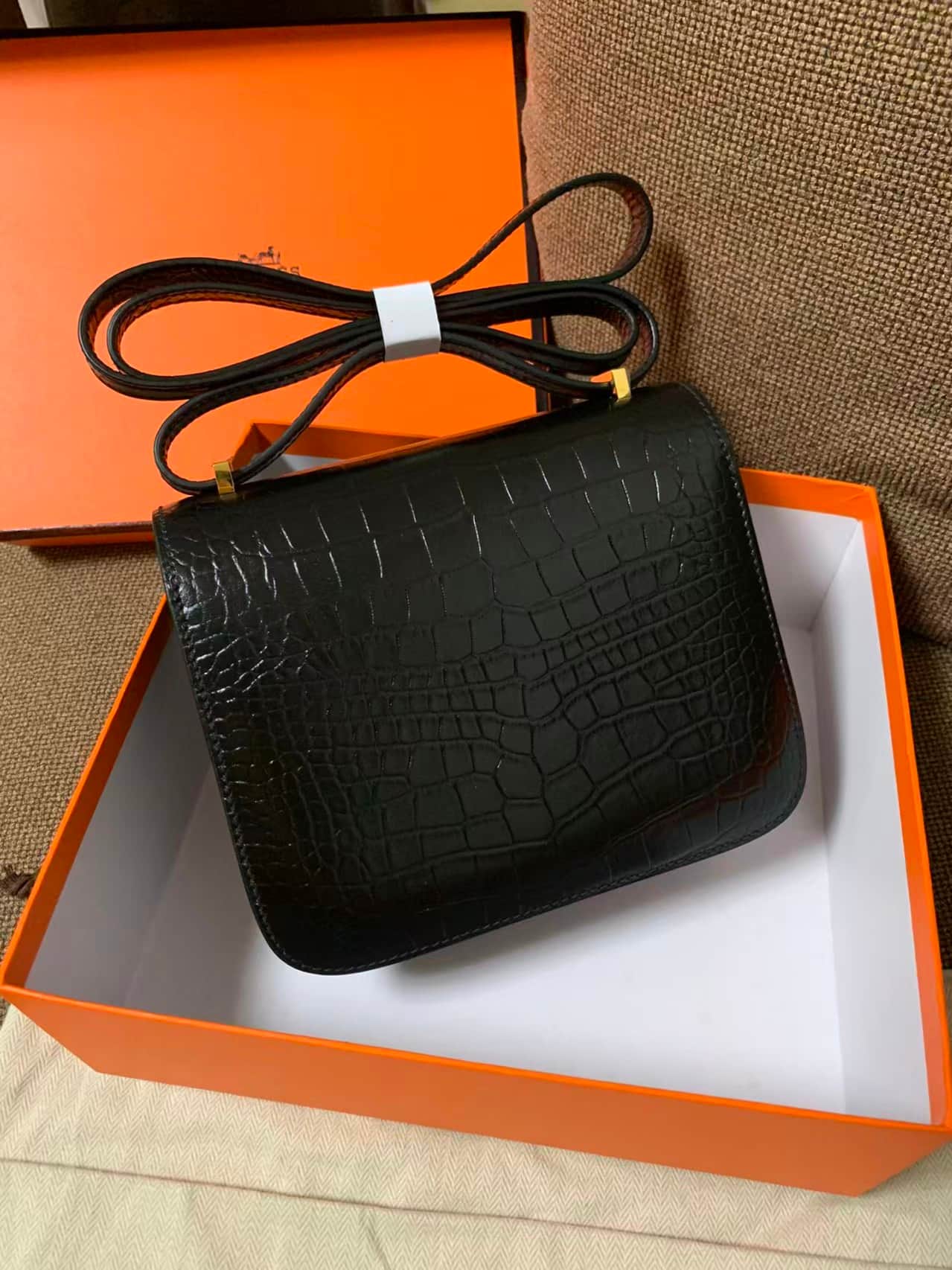 Hermes Constance 24cm Crocodile Leather Bag WAX High Customizing Style