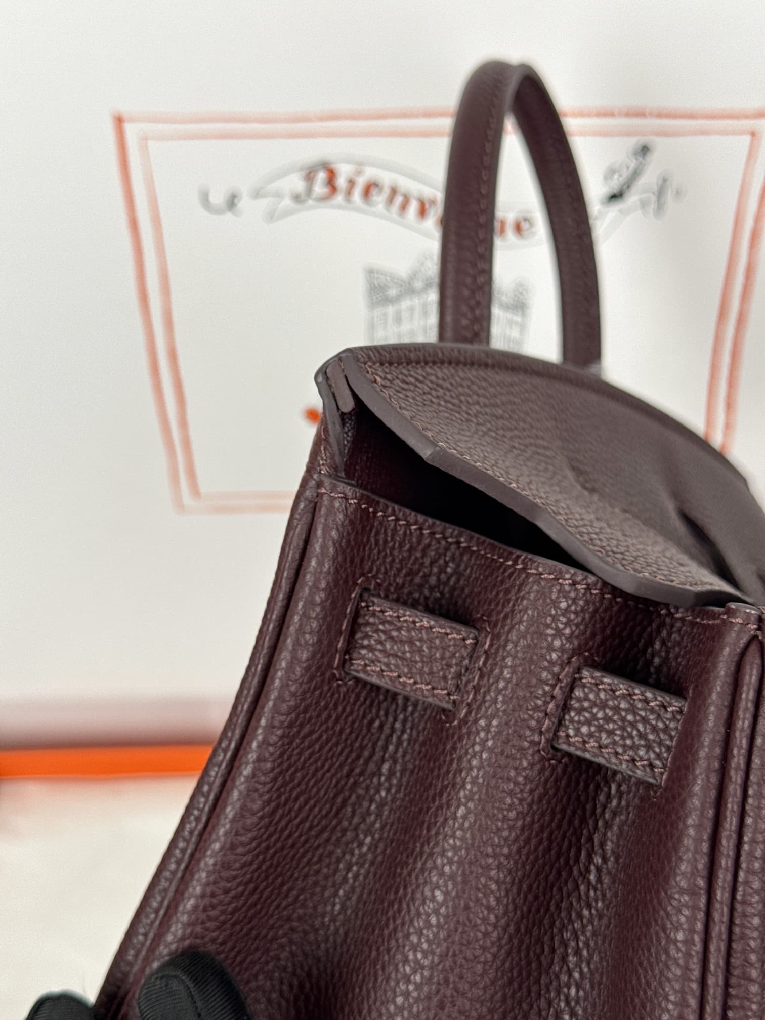 Hermes Birkin 25/30 Bag Togo Calfskin Leather High