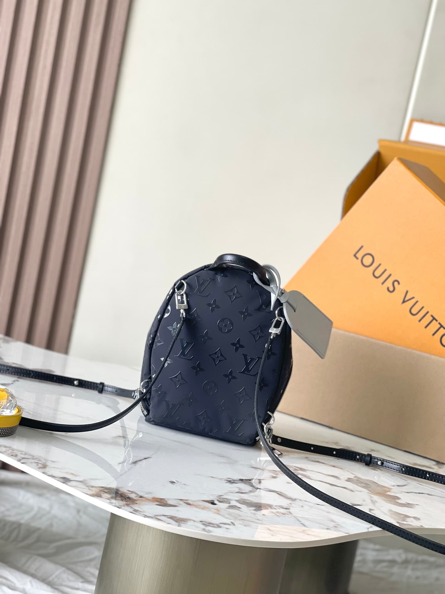 Louis Vuitton Palm Spring Mini Backpack Monogram Nylon Polar Night M11780 Top