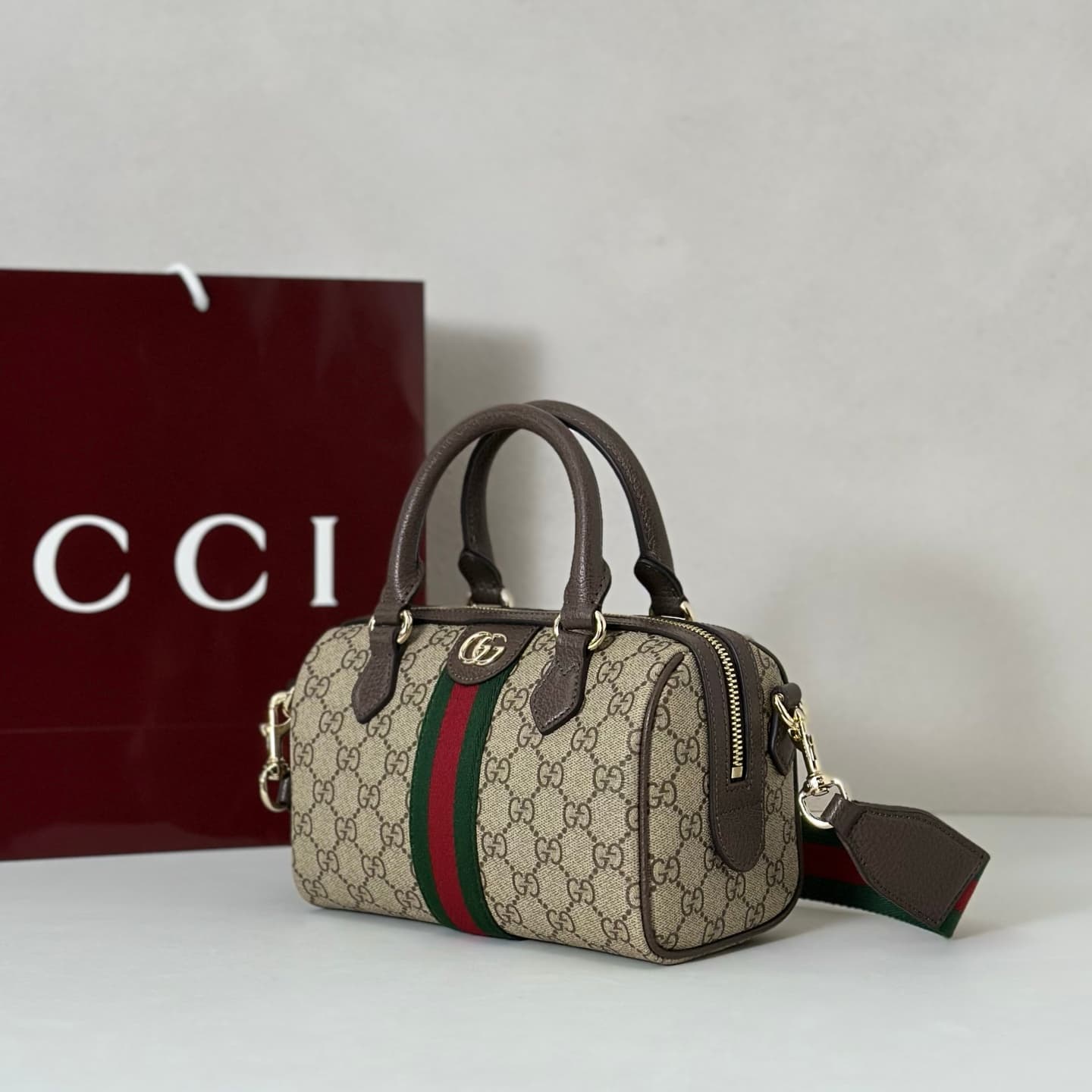 Gucci Ophidia small boston bag 841294 Beige High