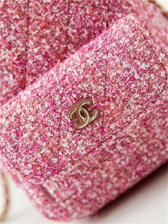 Chanel Mini Backpack Tweed Gold-Tone Metal AP3753 A