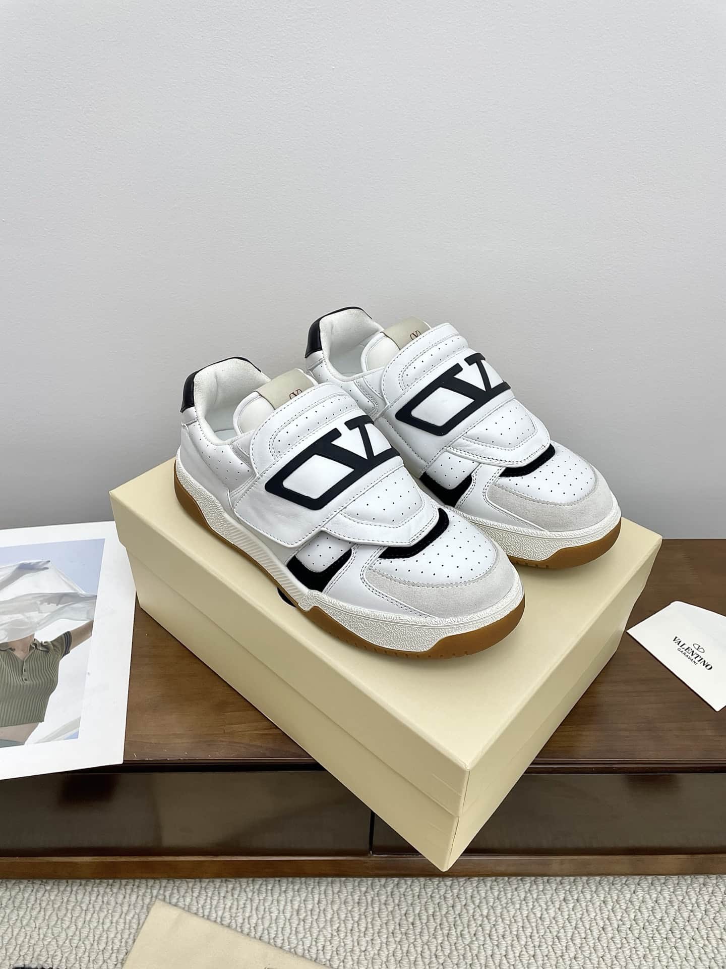 Valentino Joie De Jouer Low Top Sneaker In Nappa Calfskin Men Women