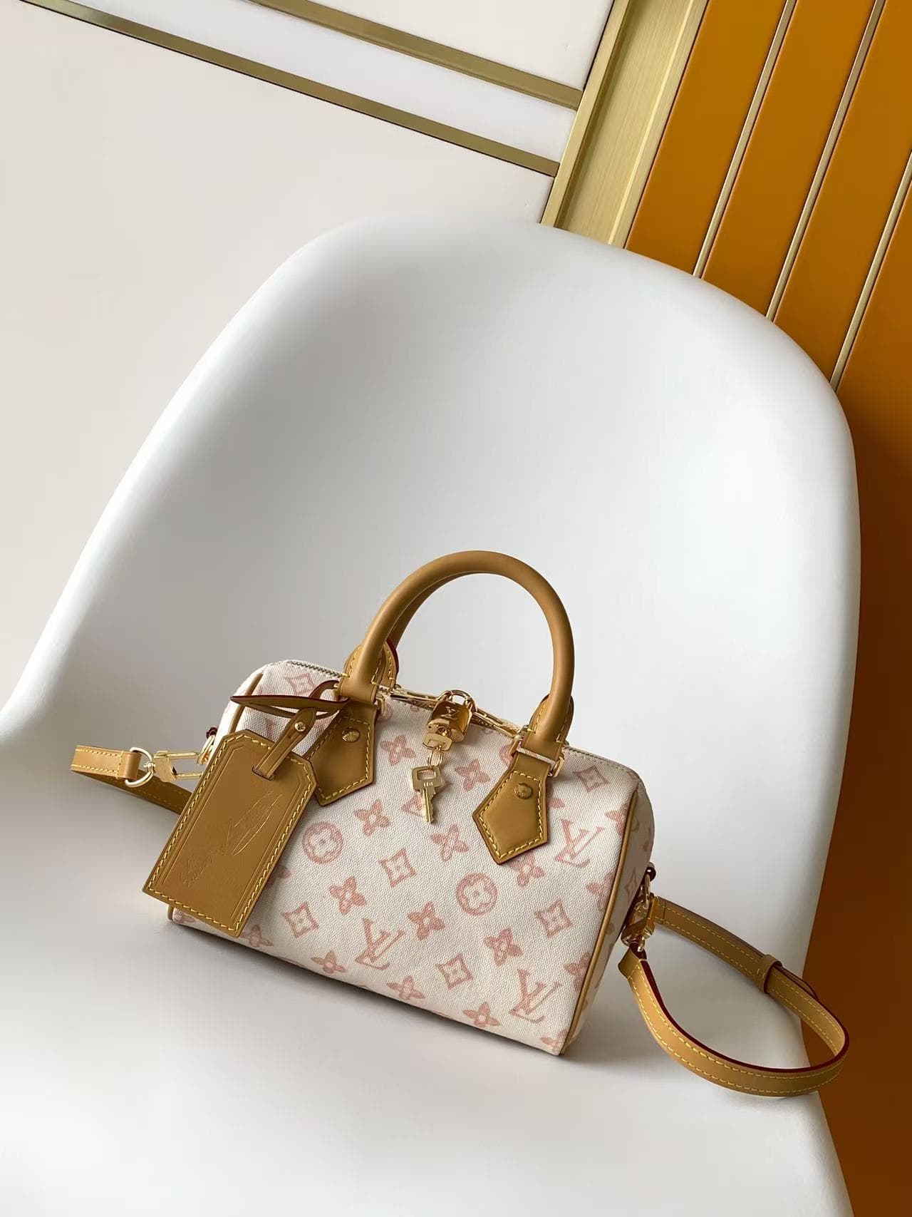 Louis Vuitton Speedy Bandoulière 20 Linen Monogram Origine Lin Coated canvas M27951 High