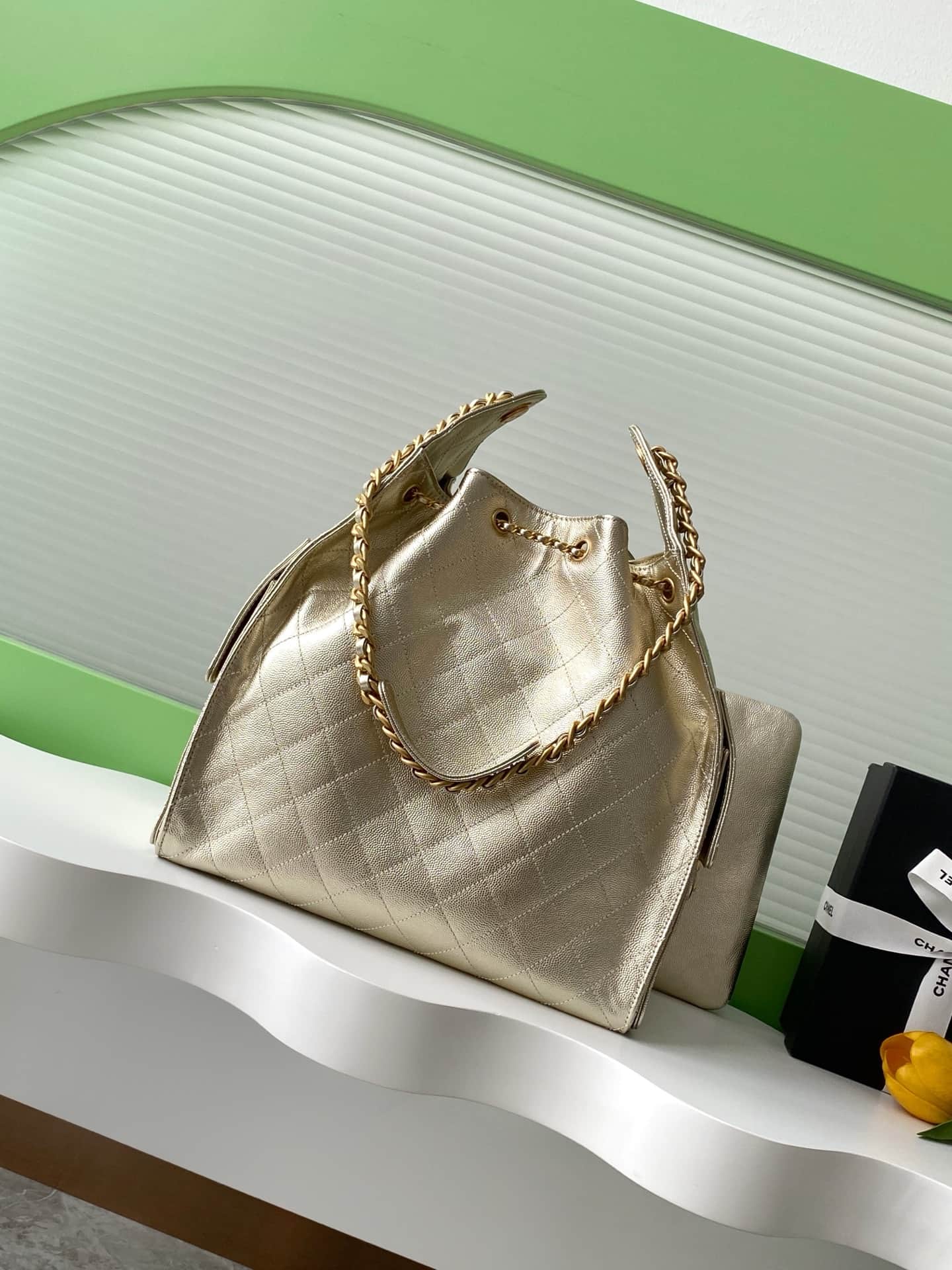 Chanel 25 Medium Hobo Medium handbag AS5311 Grained Calfskin & Gold-tone Metal Champagne A