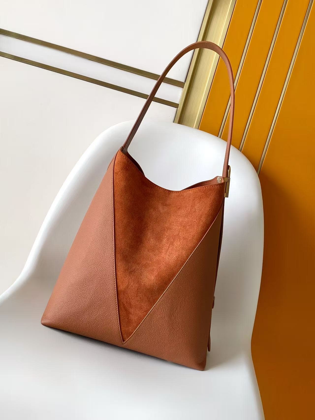 Louis Vuitton Low Key Hobo MM Cognac Brown Grained calfskin and suede M29156 High