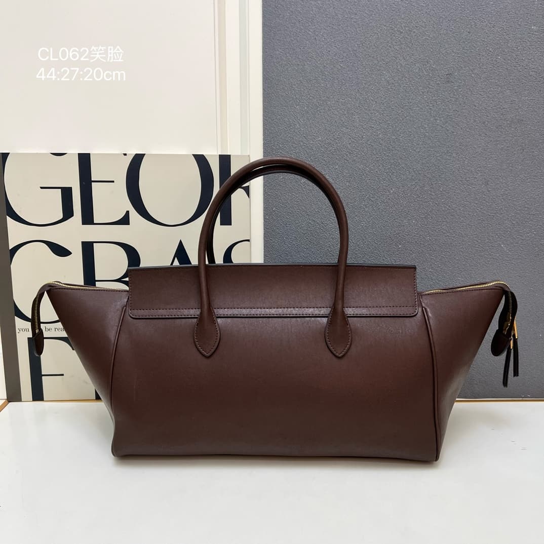 Celine BIG SMILE LUGGAGE IN Natural Supple Calfskin DEEP BROWN High