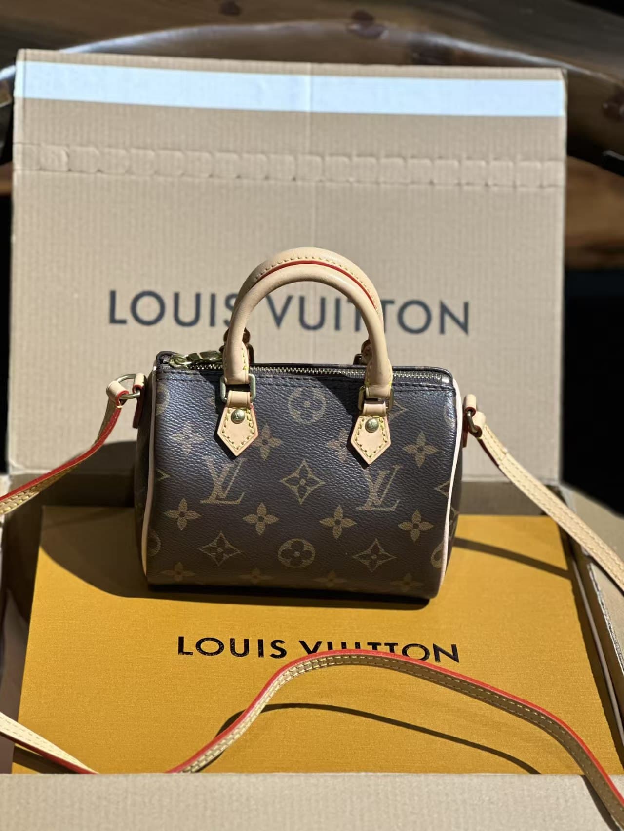 Louis Vuitton Nano Speedy Bag Monogram Canvas M61252 High