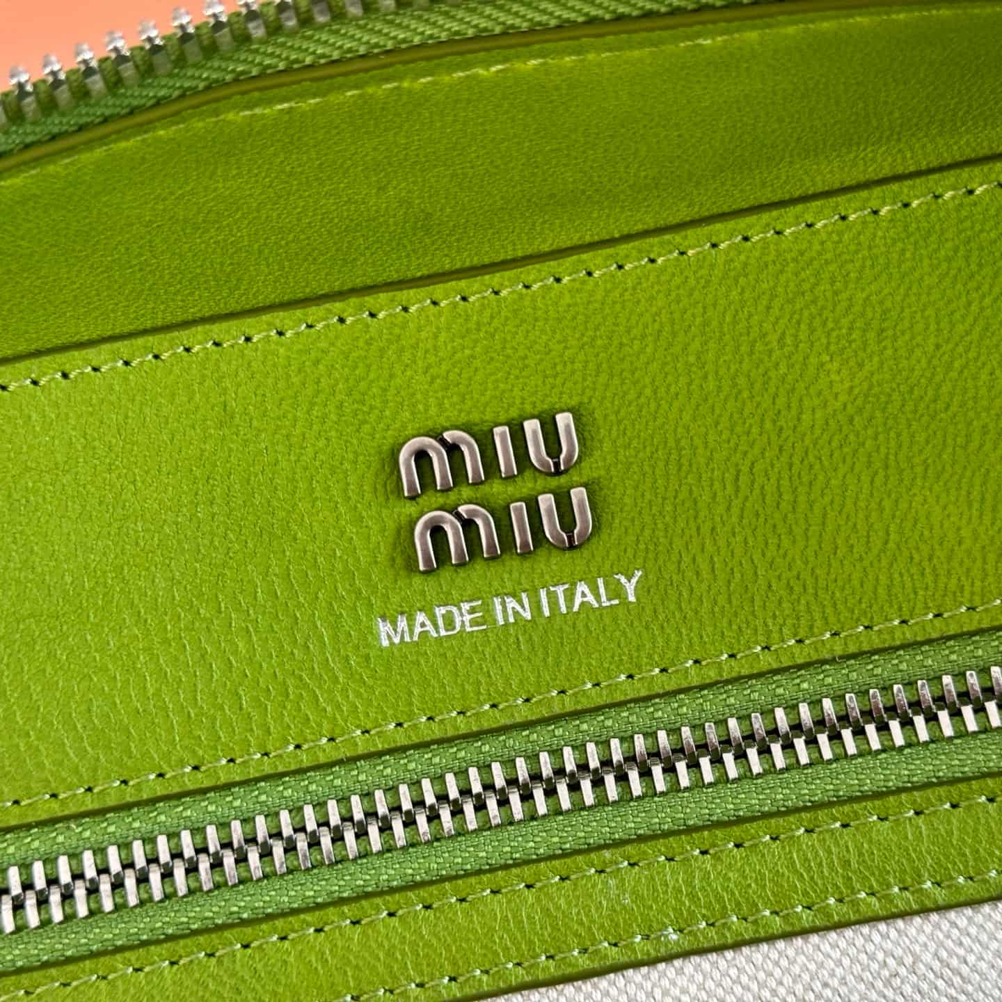Miu Miu Vivant nappa leather bag Green 5BB199 TOP
