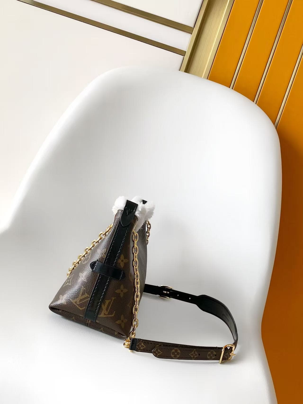 Louis Vuitton CarryAll BB Monogram Shearling Leather M26568 High