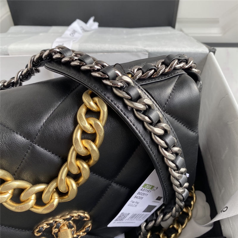 Large Chanel 19 Flap Bag Lambskin High