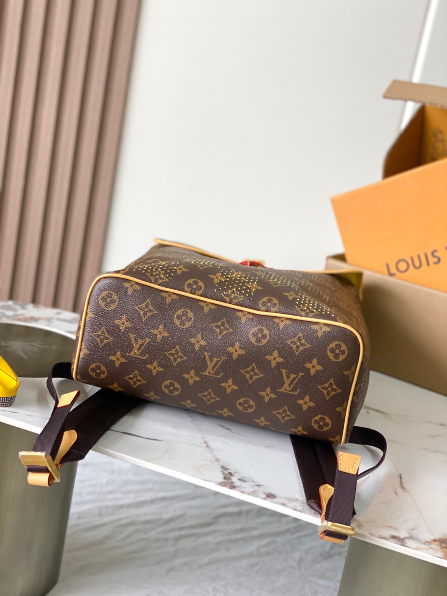 Louis Vuitton Flaneur Backpack Monogram/Yellow Grid coated canvas M29295 TOP