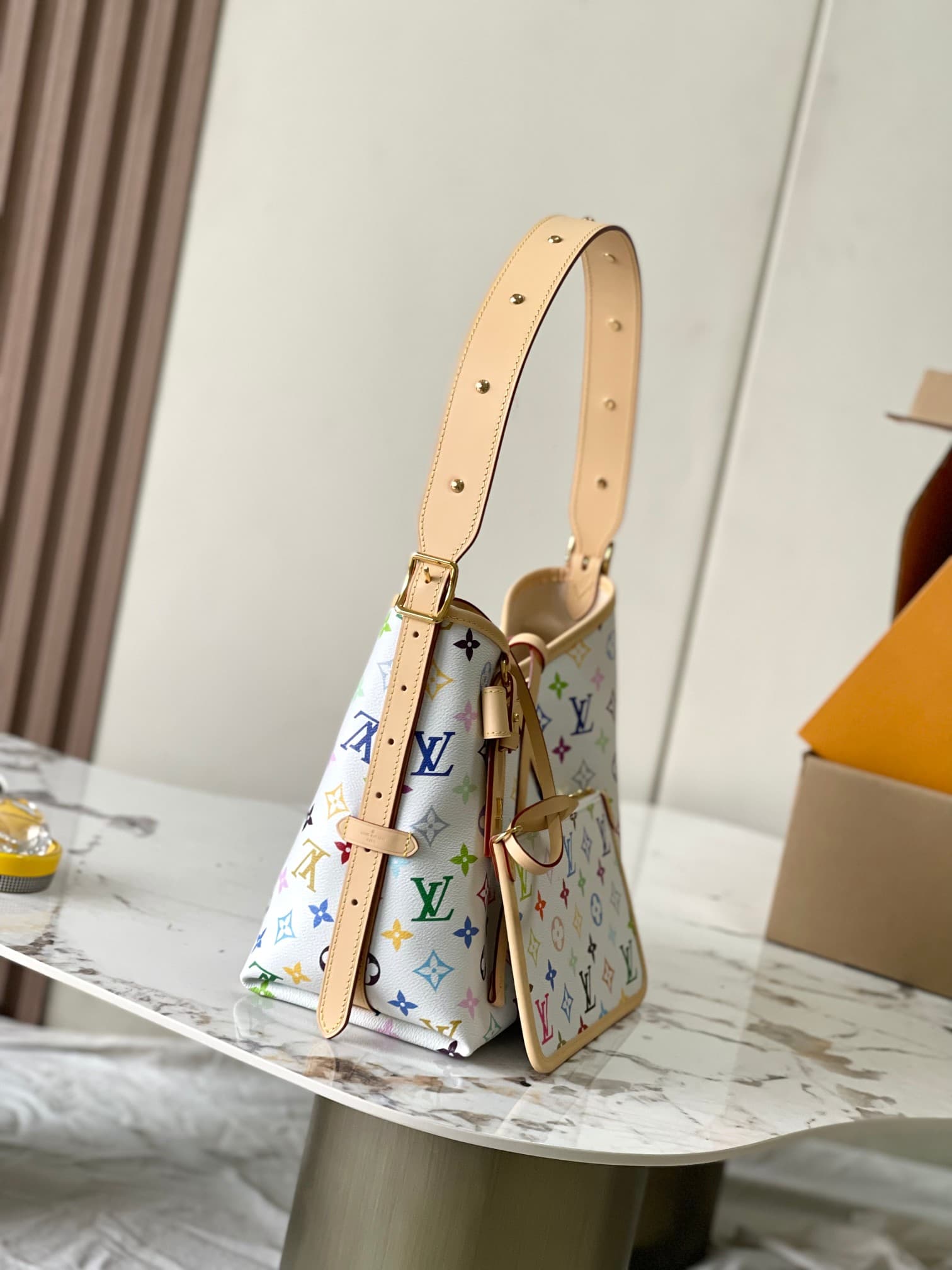 Louis Vuitton x Murakami CARRYALL PM M13661 Monogram coated canvas Top