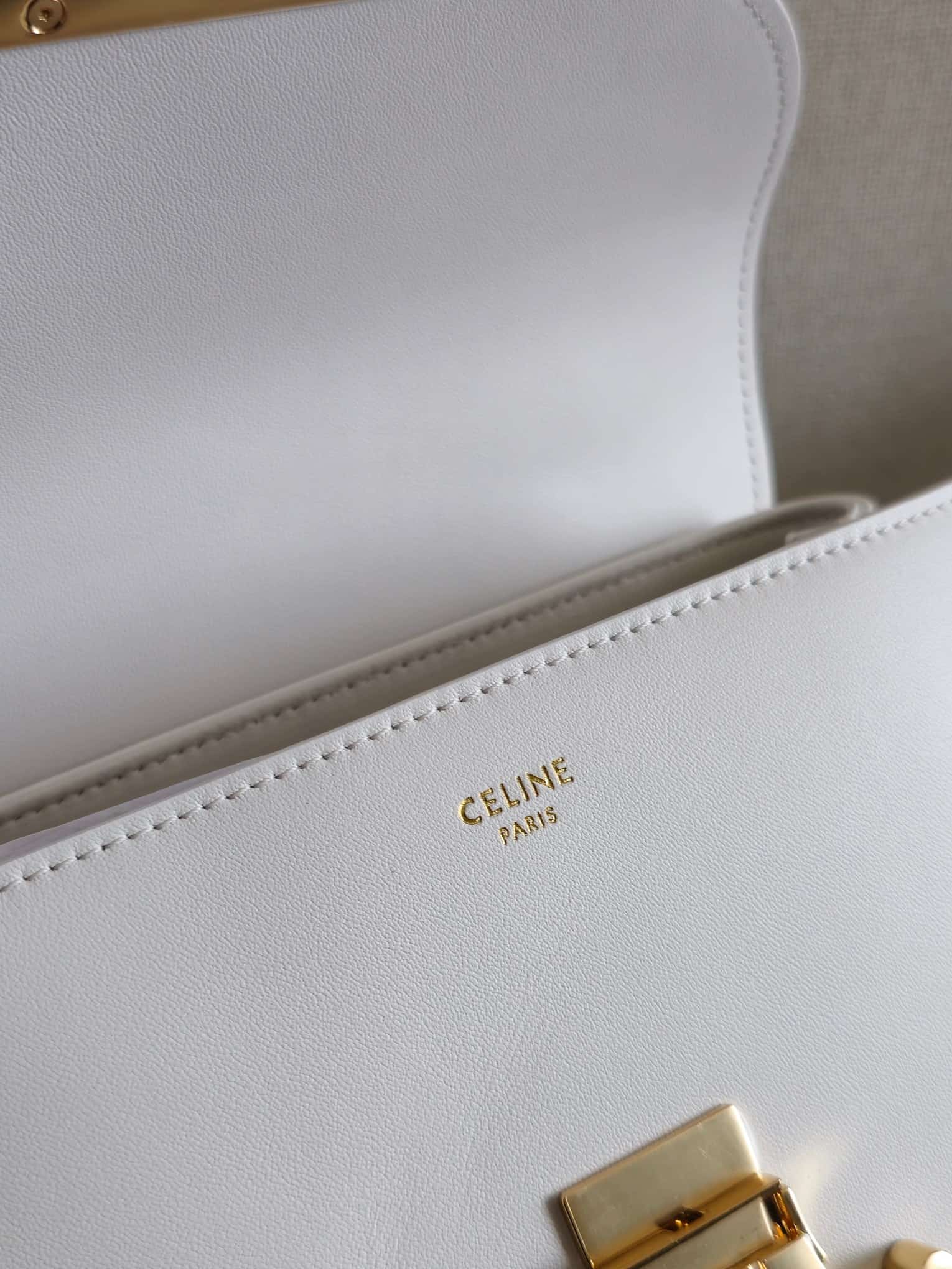 Celine Mini Nino bag in White Supple Calfskin High