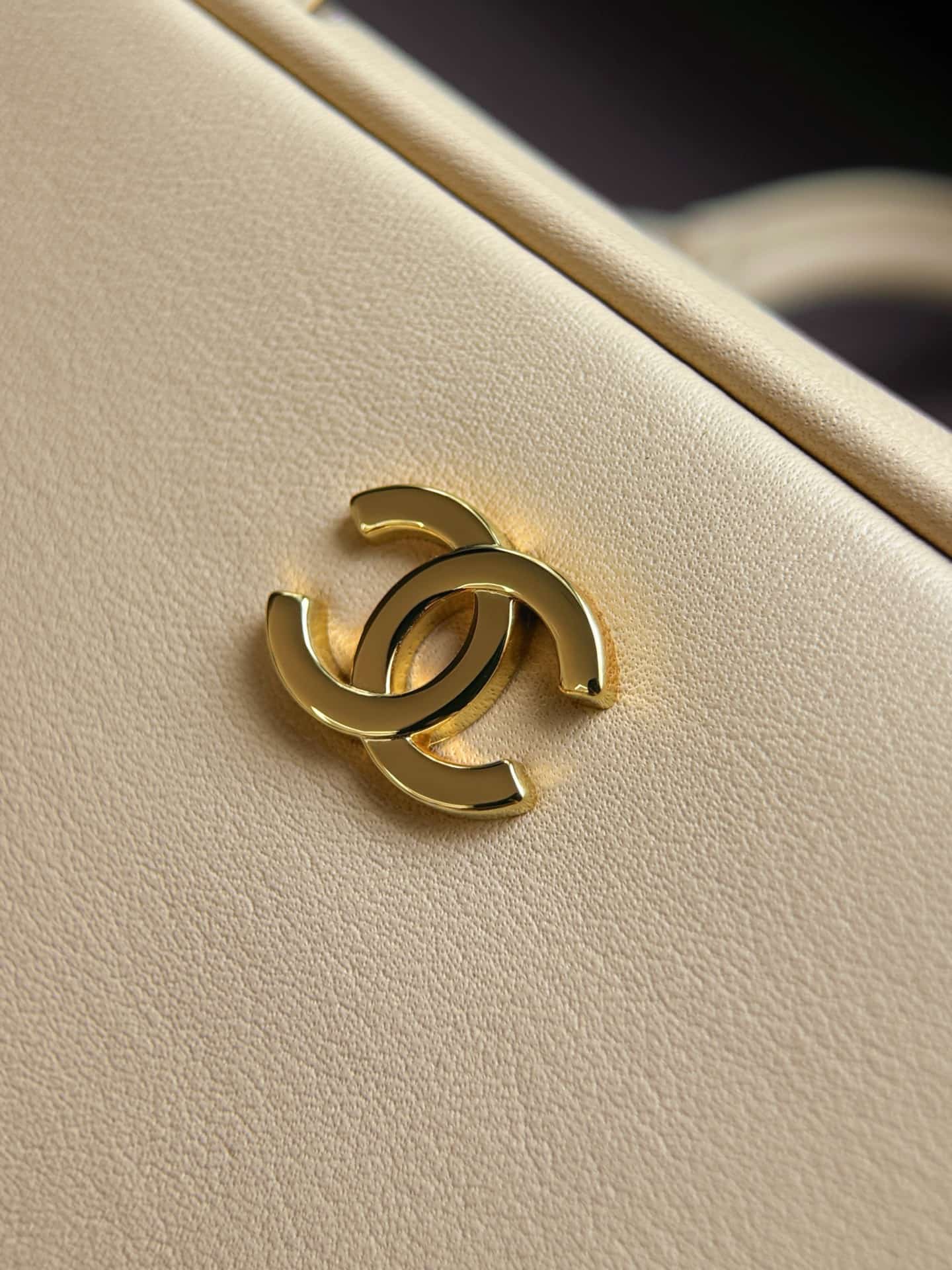 Chanel Mini Bowling Bag Calfskin & Gold-Tone Metal Beige AP5528 A