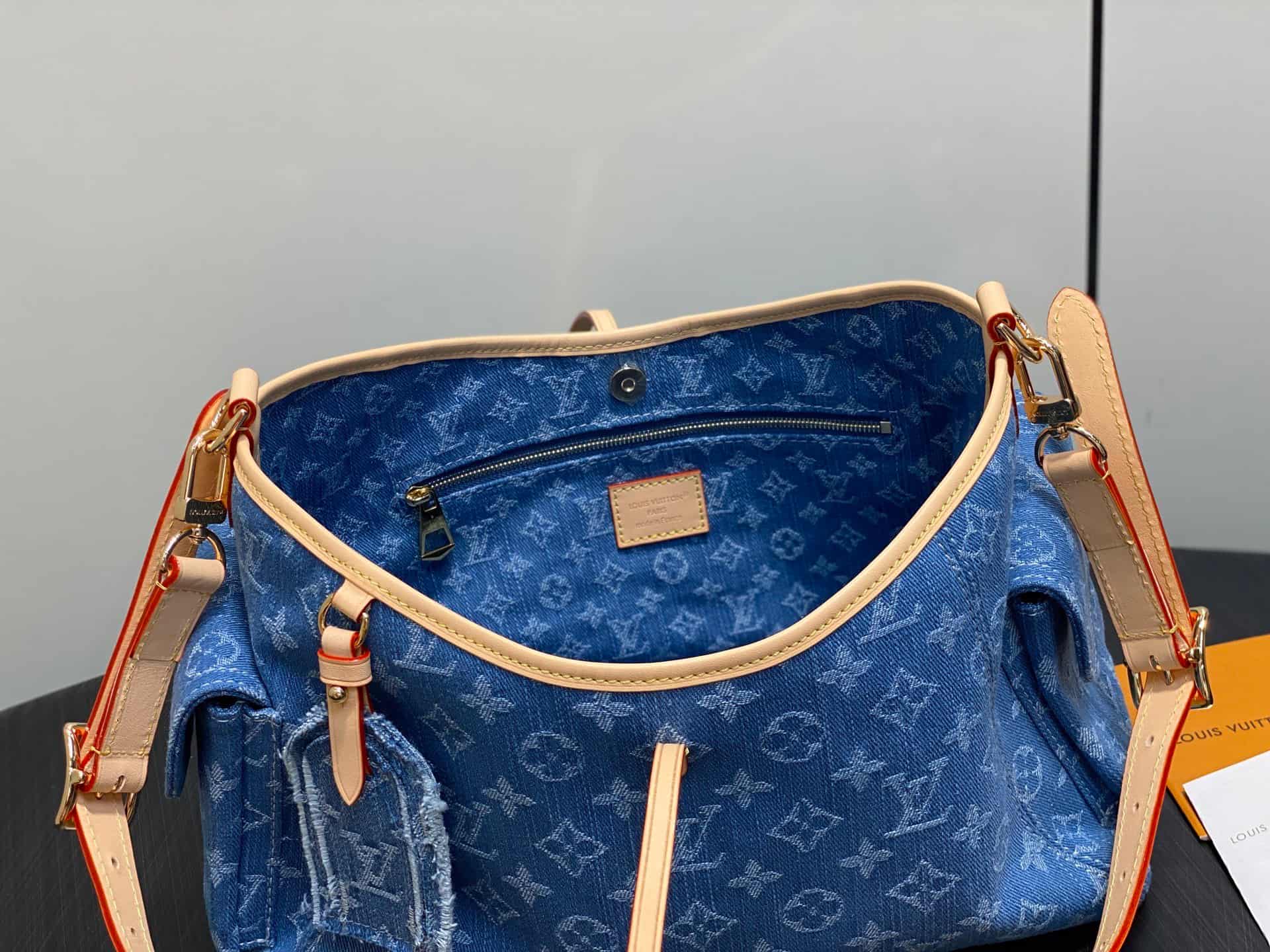 Louis Vuitton Carryall Cargo PM Monogram Blue Denim M28287 High