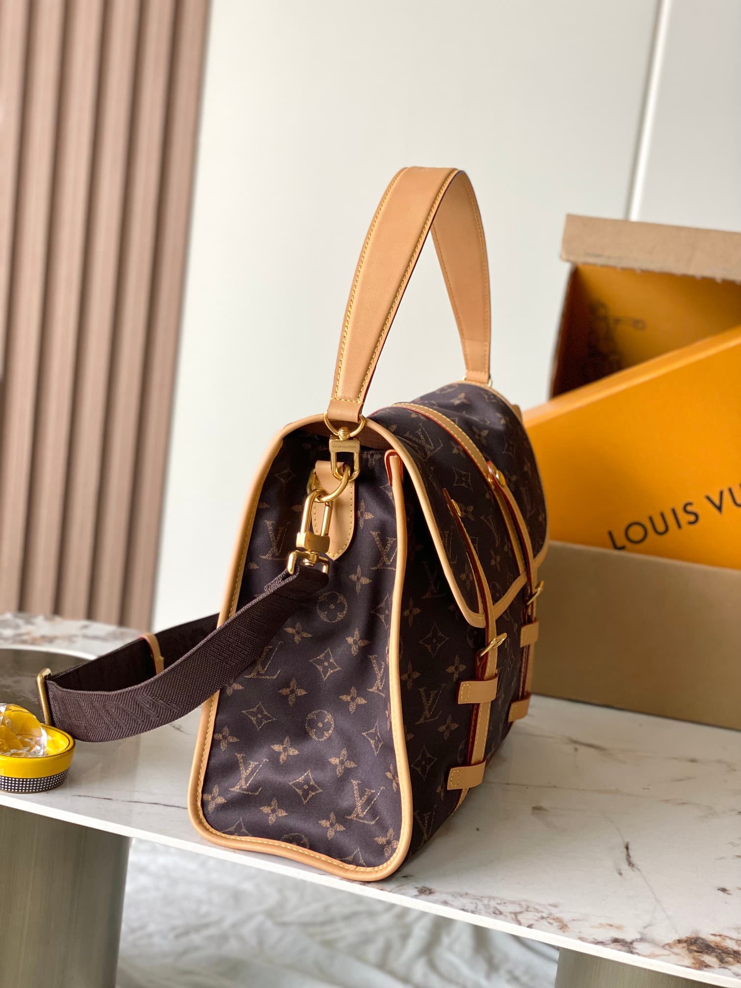 Louis Vuitton Jet Lag Bag MM Monogram Silk Tech M2A425 TOP
