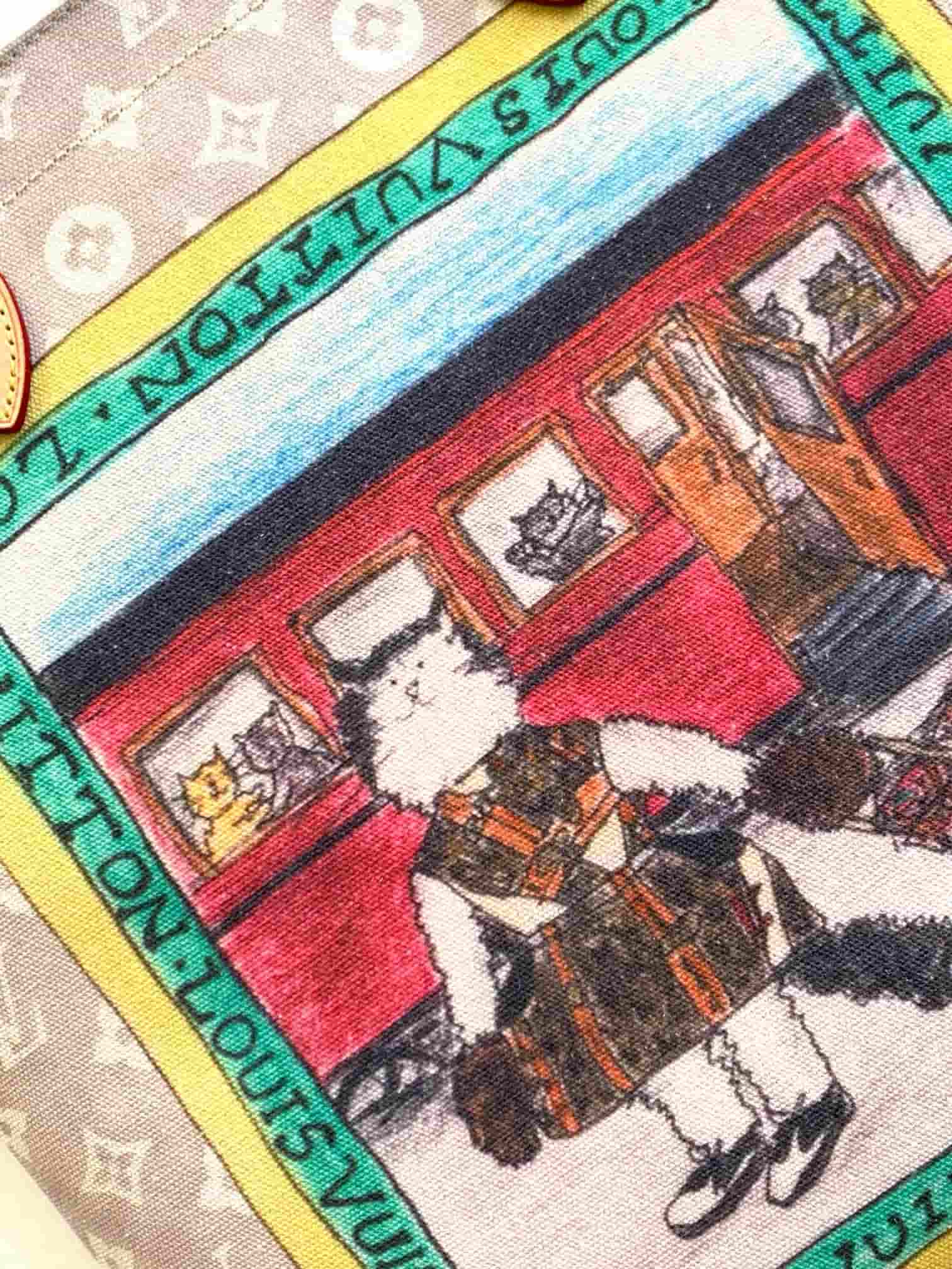 Louis Vuitton Carry It Meowgram cotton-canvas M15128 High