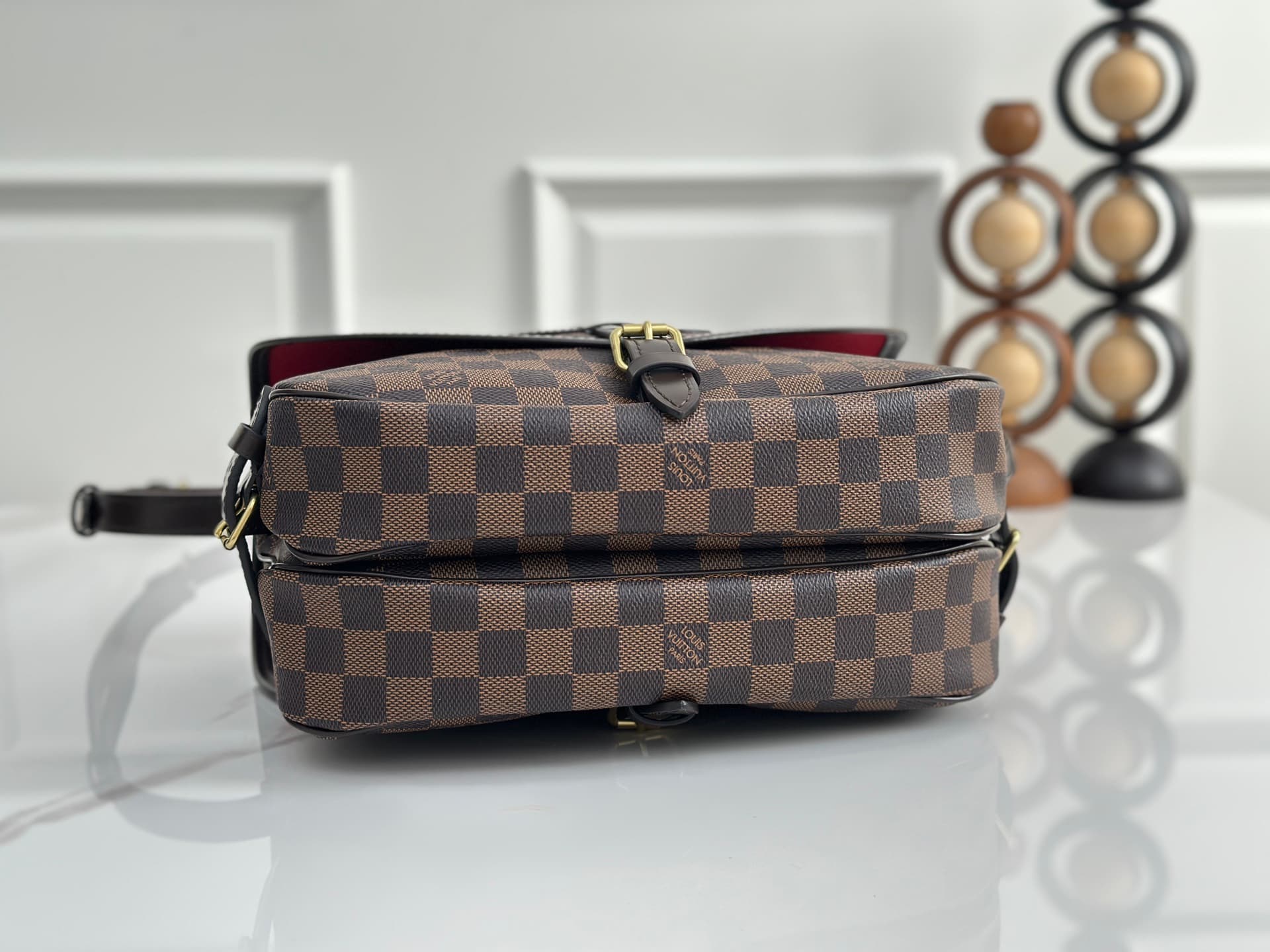 Louis Vuitton Damier Ebene Saumur messenger bag N48080 High