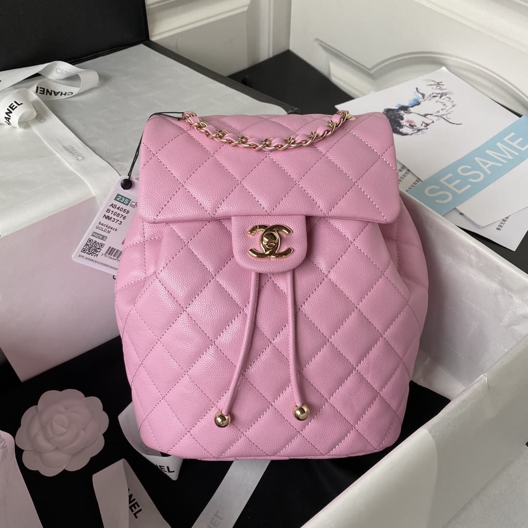 Chanel Urban Spirit Backpack Grained Calfskin & Gold-Metal AS4059 Lalic A