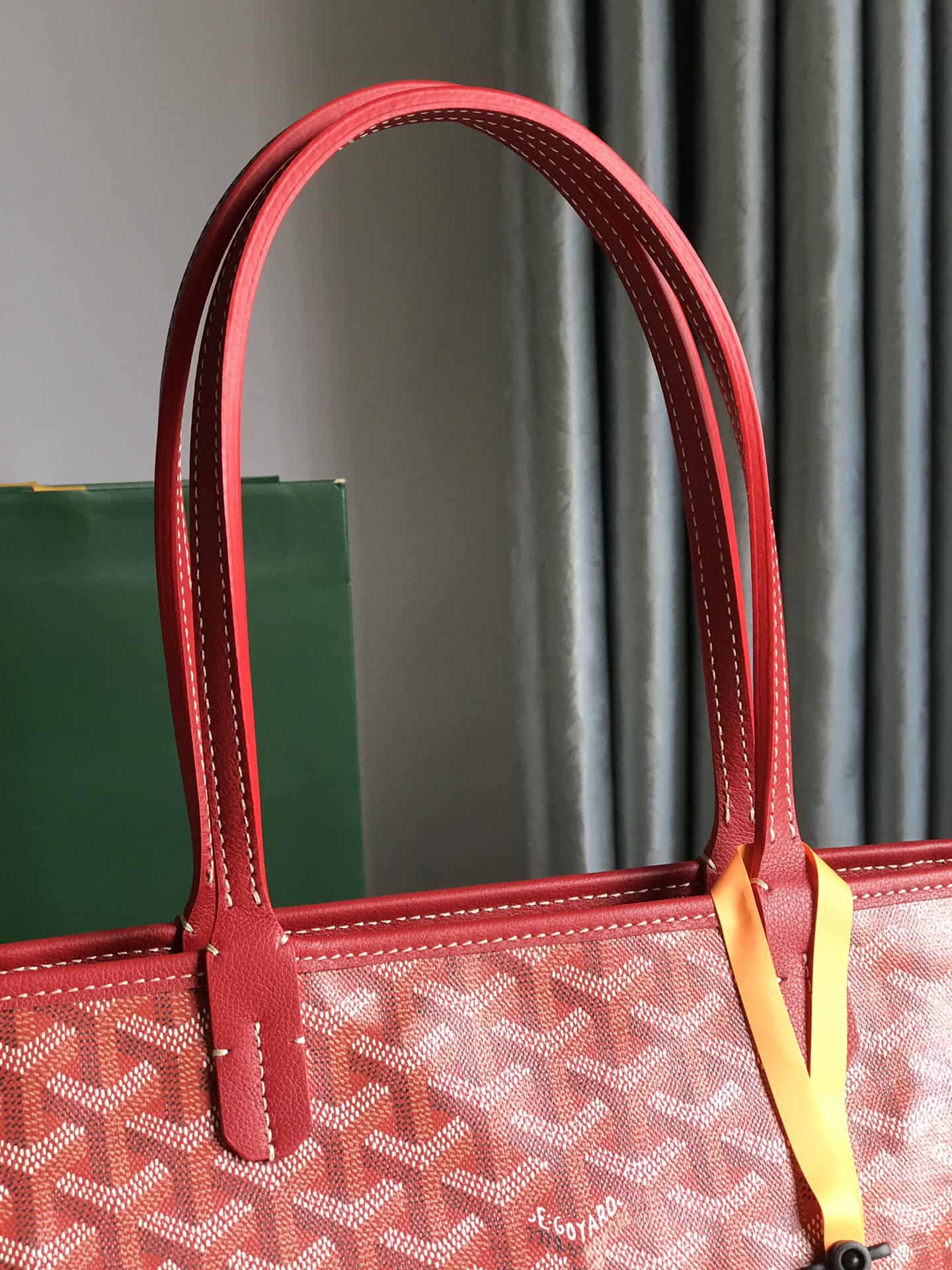 ARTOIS PM BAG Goyardine Canvas & Chevroches Calfskin Red High