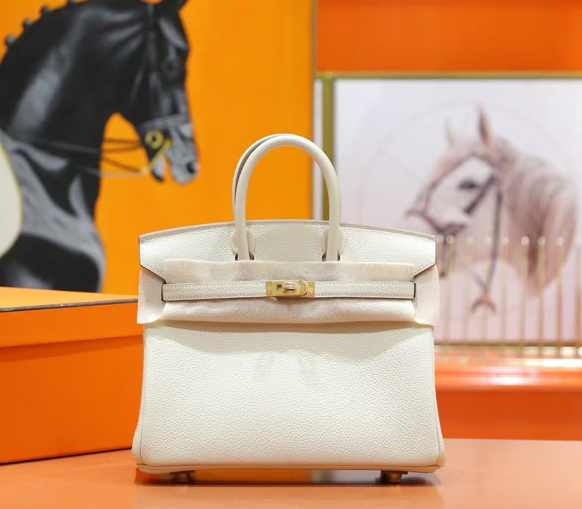 Hermes Birkin 25/30/35cm Bag Togo Leather In Craie WAX High