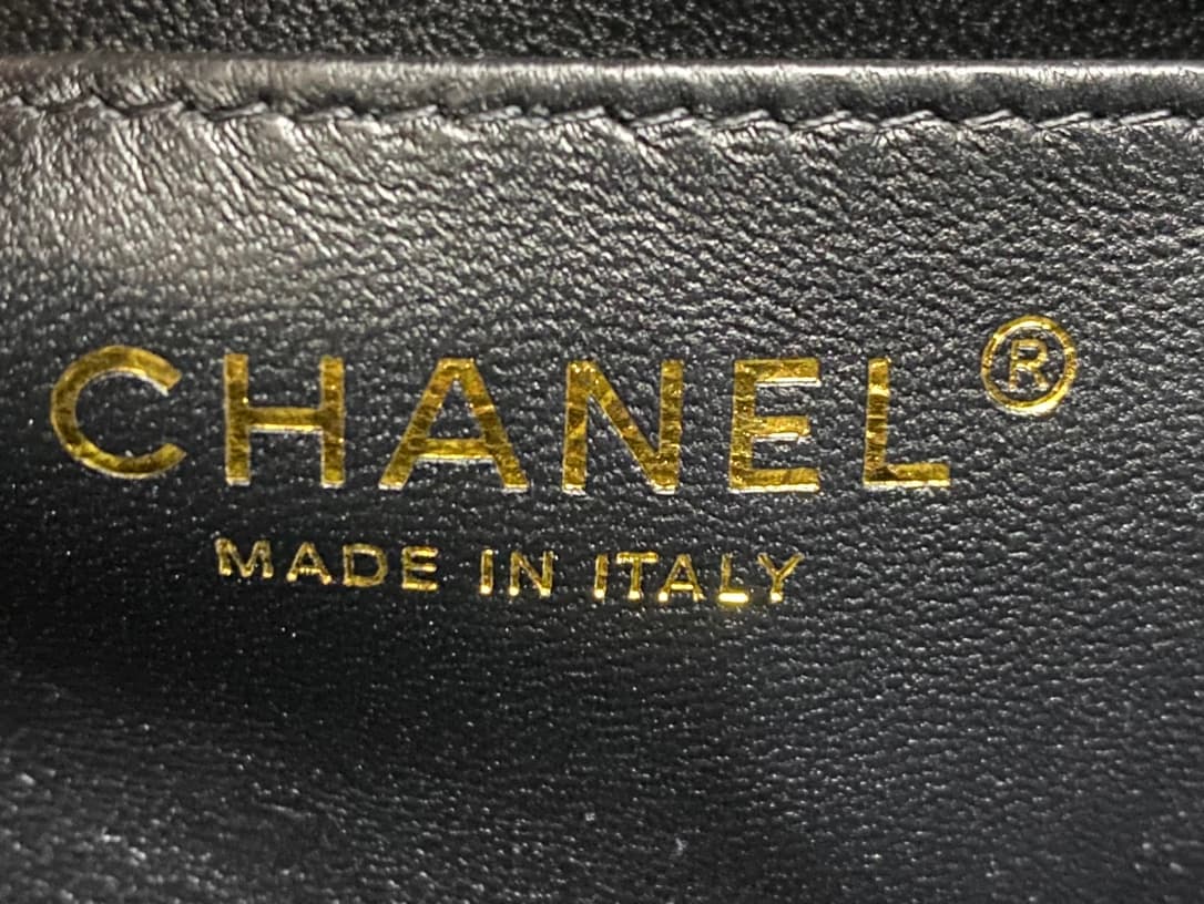 Chanel Mini Flap Bag Metallized Braided Calfskin & Gold-Tone Metal  Black AS4797 High