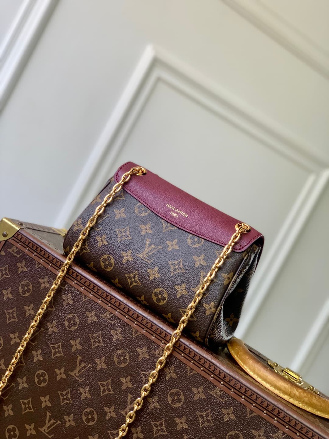Louis Vuitton Saint Germain BB bag in Monogram canvas M27067 cherry wine High