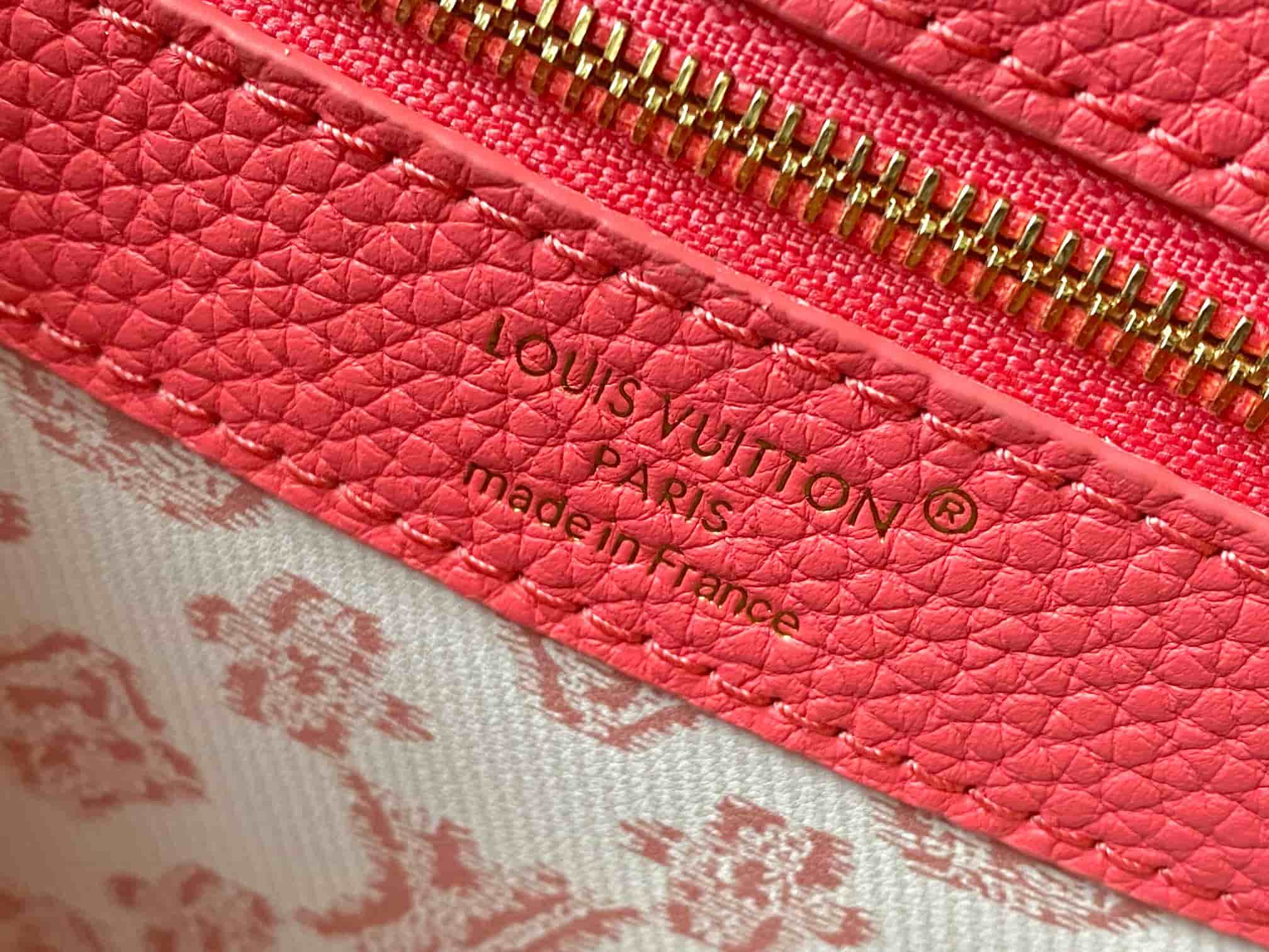 Louis Vuitton Capucines Mini Rattan and cowhide leather M26005 Pink Top