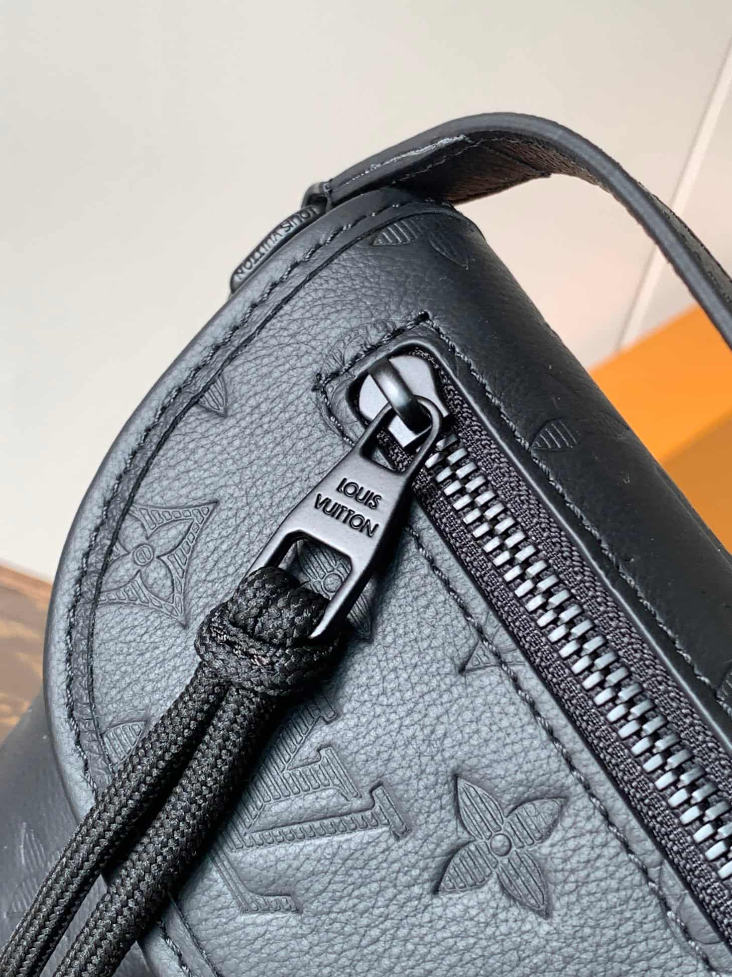 Louis Vuitton Pulse Wearable Wallet Black Monogram Shadow embossed cowhide leather M12636 High