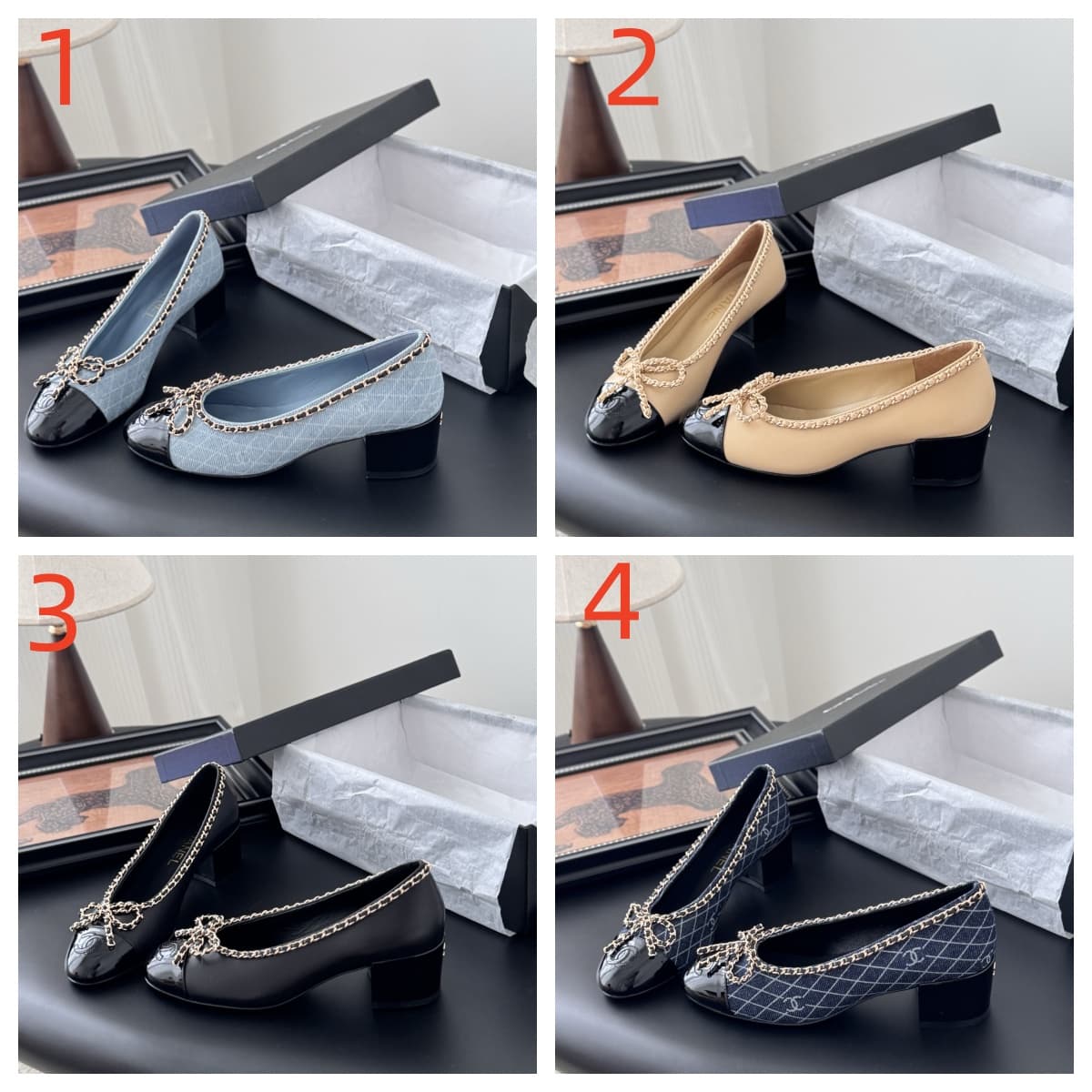 Chanel Ballet flats shoes High Women