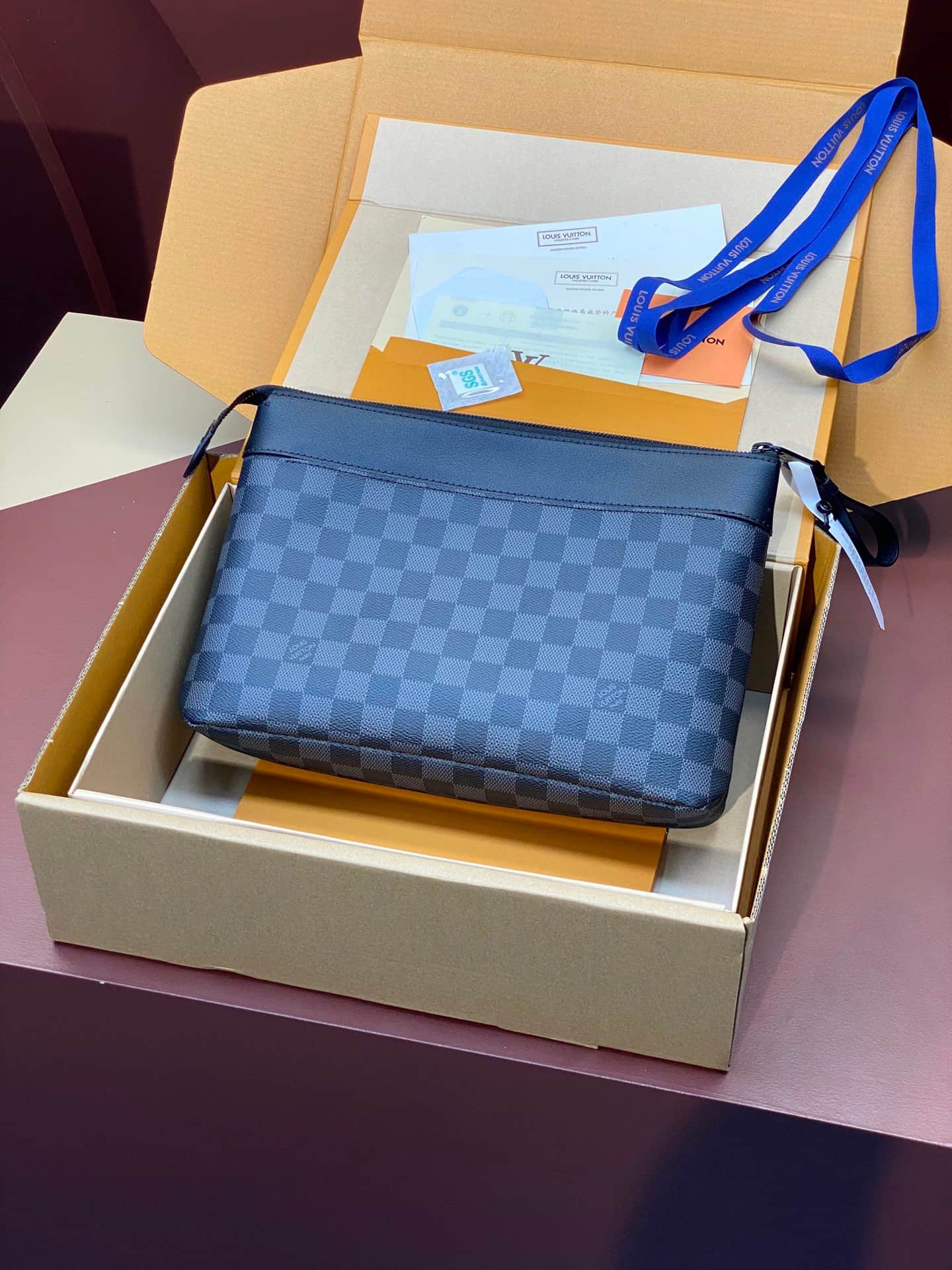 Louis Vuitton Pochette Voyage Souple Damier Ebene coated canvas M82545 High