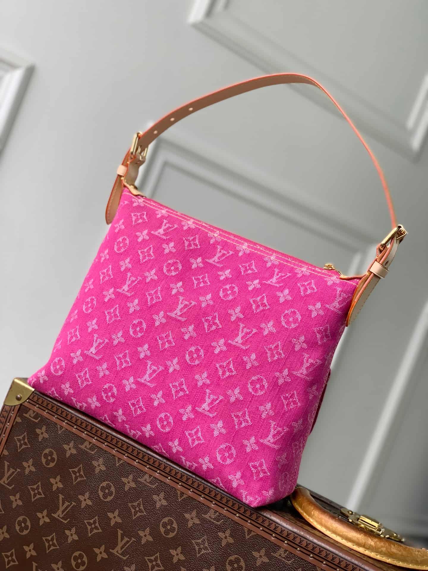 Louis Vuitton Baggy Monogram Fuchsia Denim M28266 High
