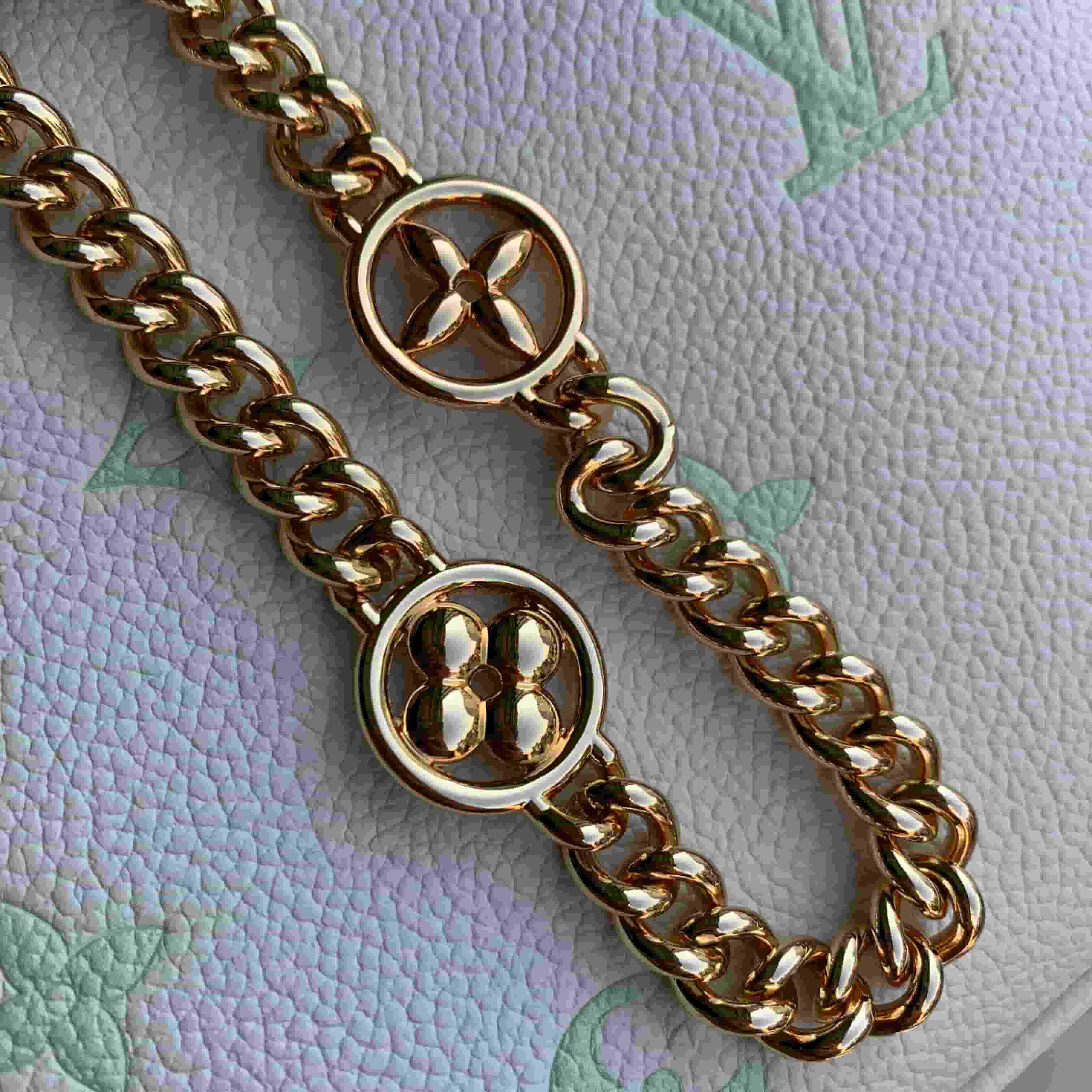 Louis Vuitton Boulogne PM Milky White/Green Cowhide leather M27571 High