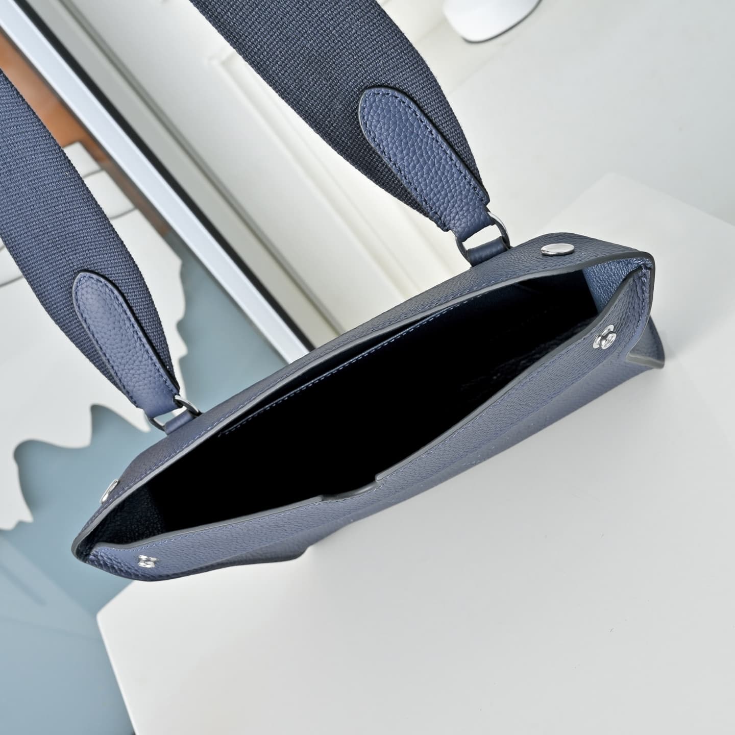 Hermès Videpoches Bag Togo Leather In Navy Blue WAX High