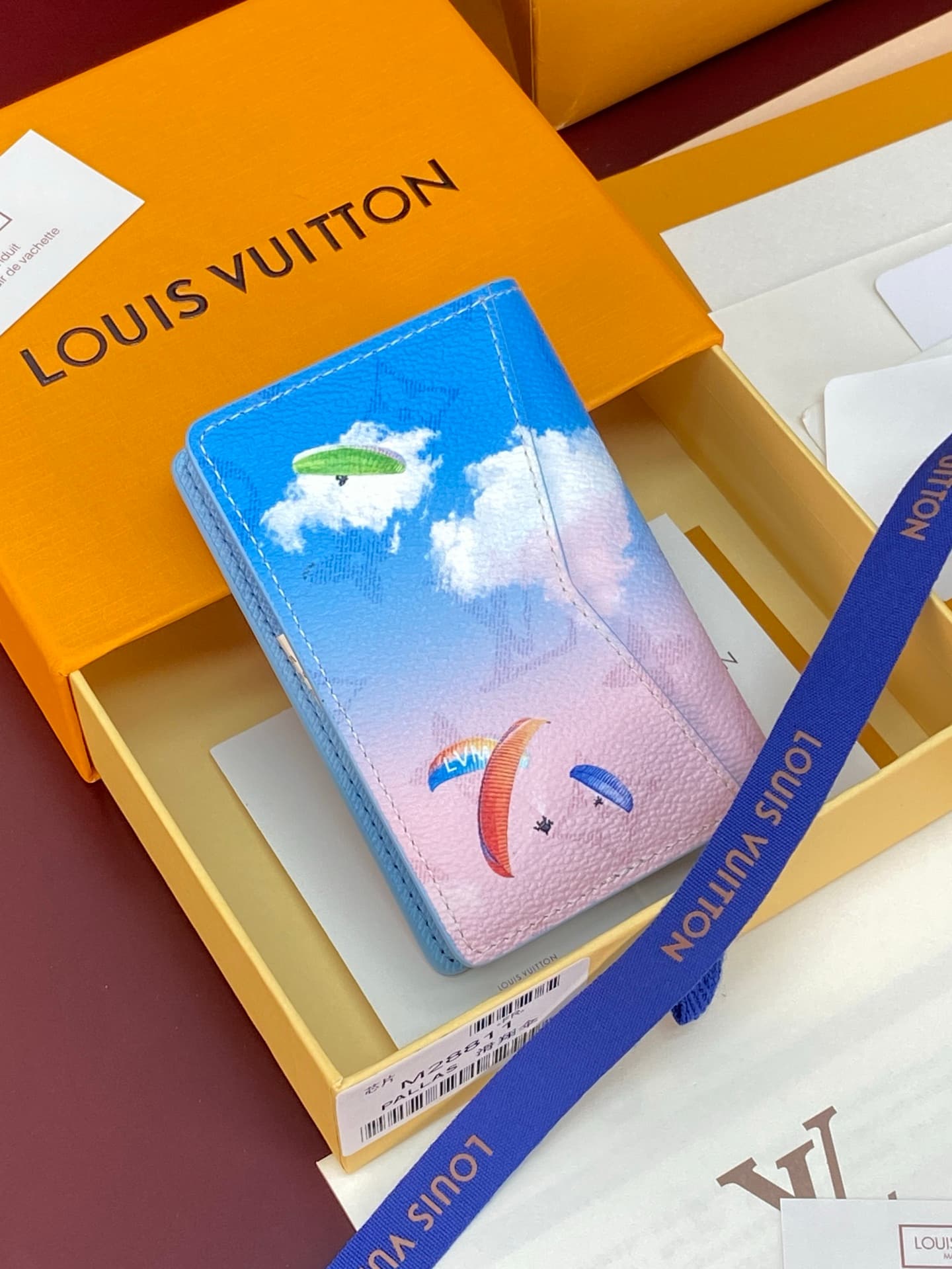 Louis Vuitton Pocket Organizer Paragliding Blue Monogram coated canvas M28811 High