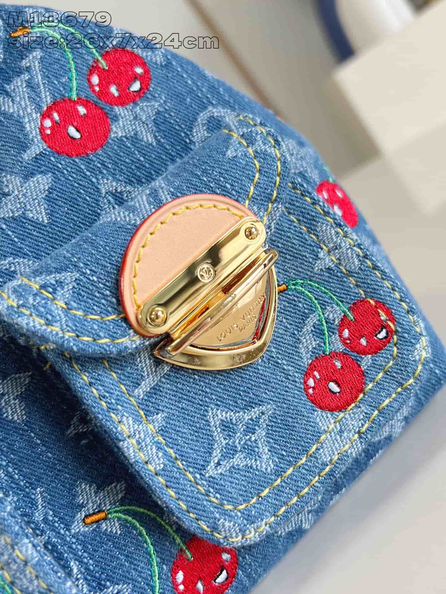 Louis Vuitton x Murakami Venice NM Monogram cherry denim M13679 High