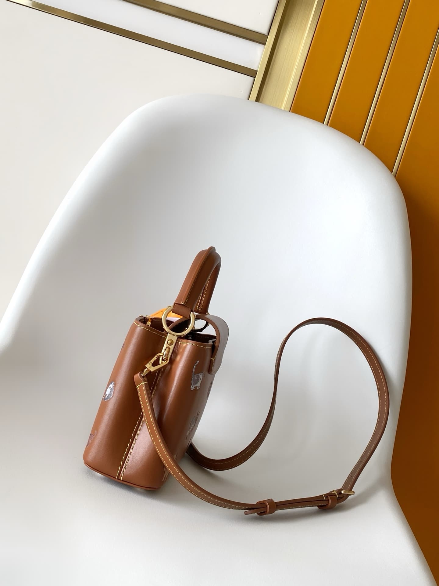 Louis Vuitton Capucines BB Tan Calfskin leather M25874 High