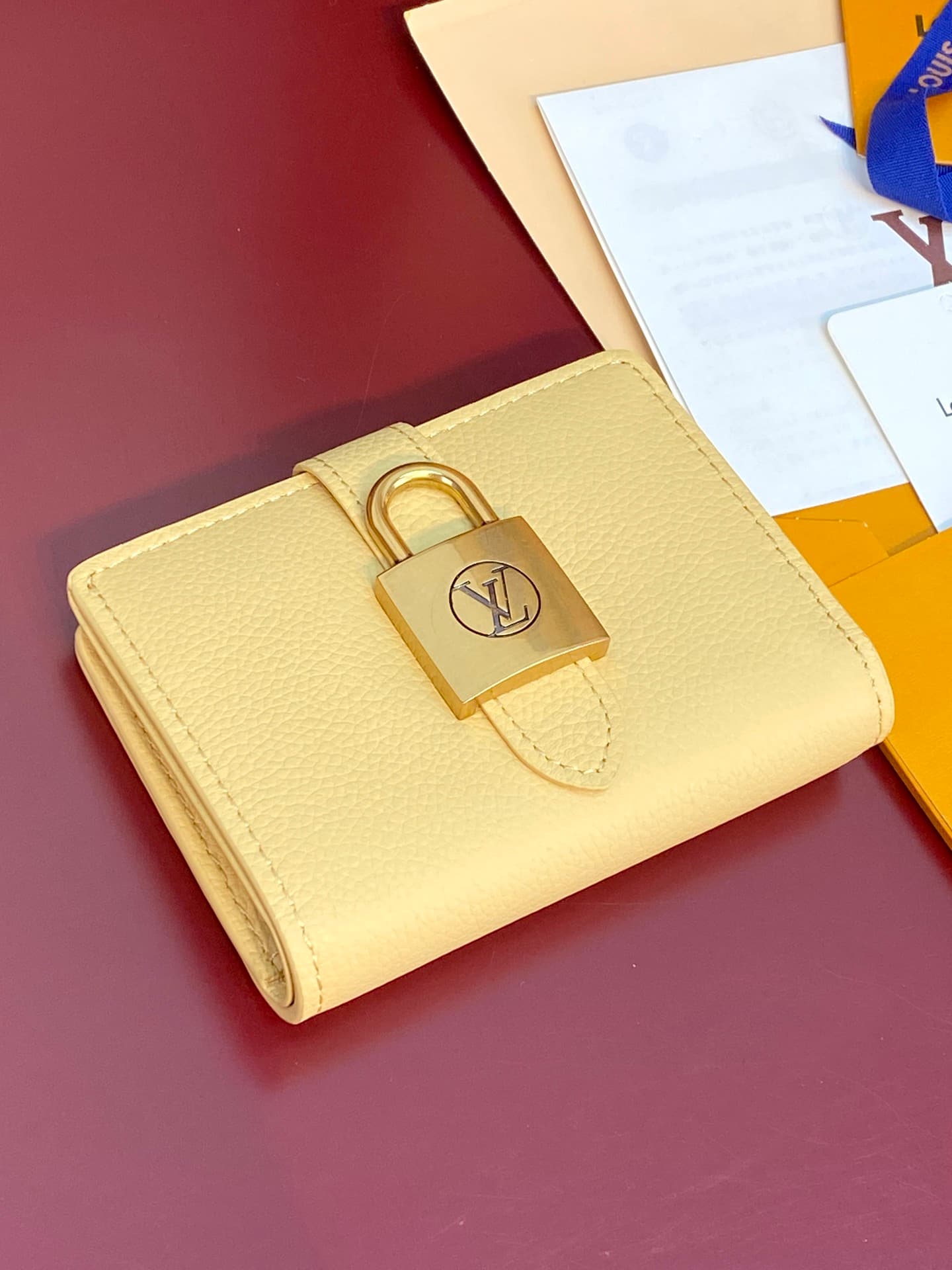 Louis Vuitton Low Key Compact Wallet Light Yellow Smooth calfskin M12408 High