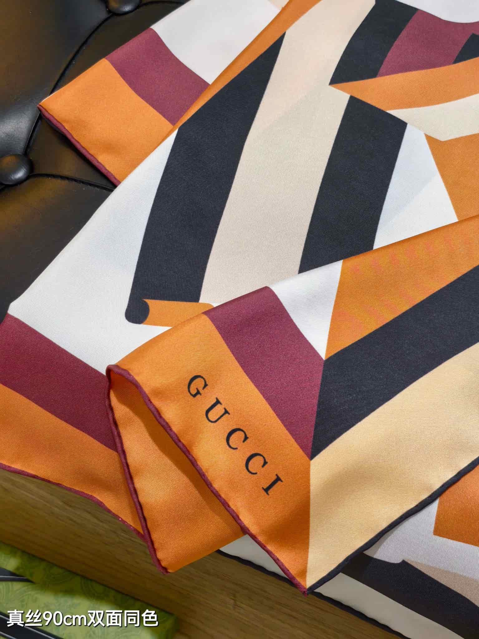 Gucci Equestrian Print Silk Carré Scarf