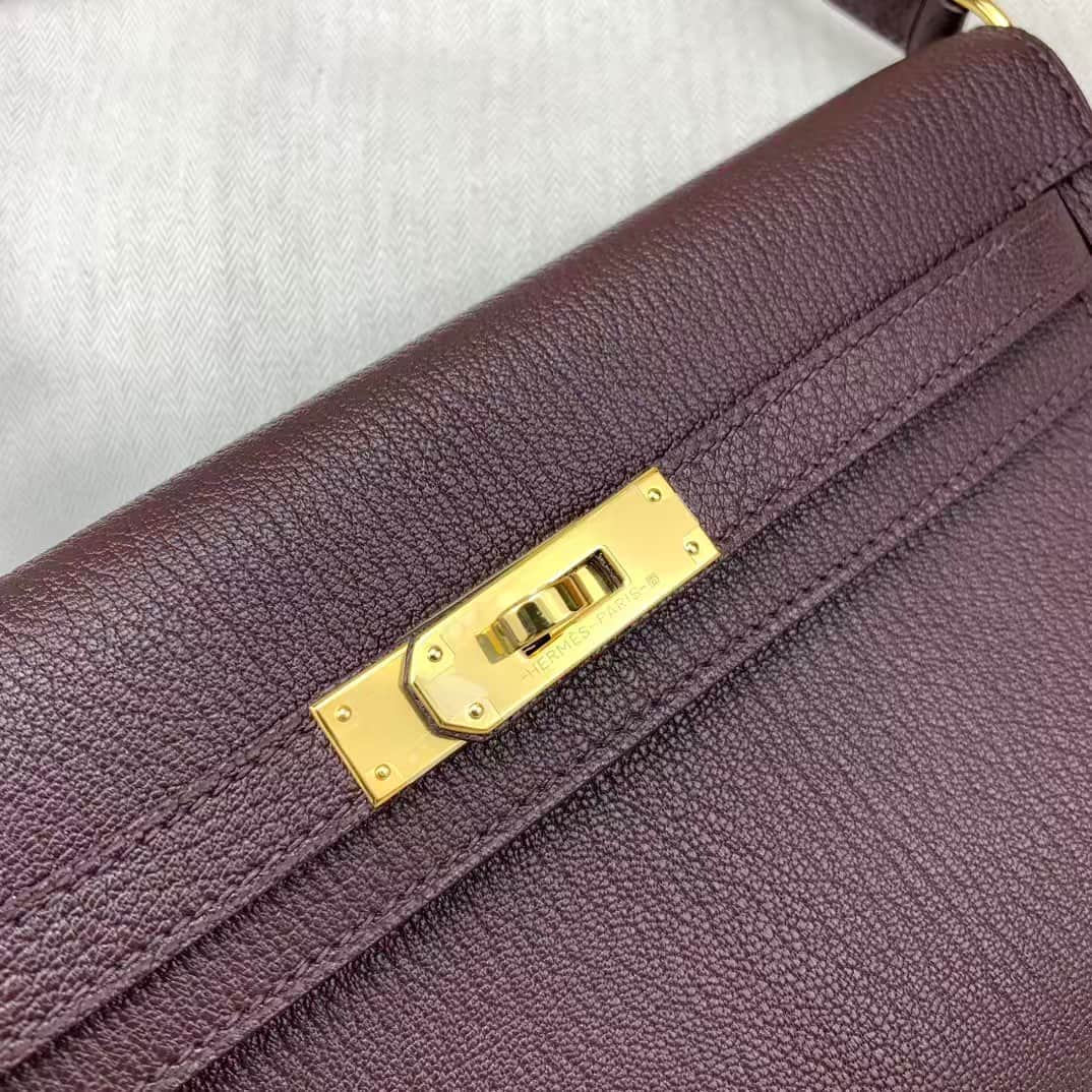 Hermes Kelly Elan 27cm Goatskin Gold-Metal WAX High