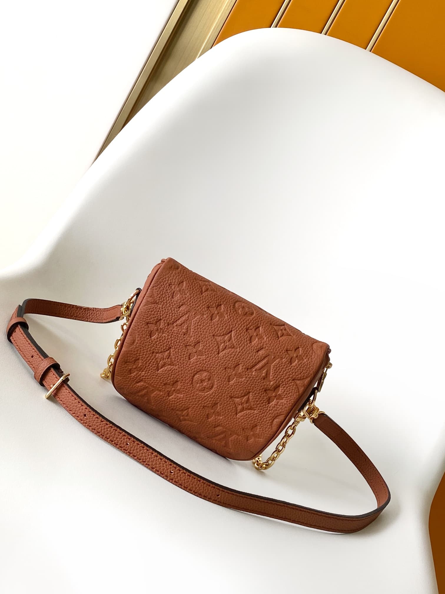 Louis Vuitton Mini Bumbag Cognac Monogram Empreinte Leather M12753 High