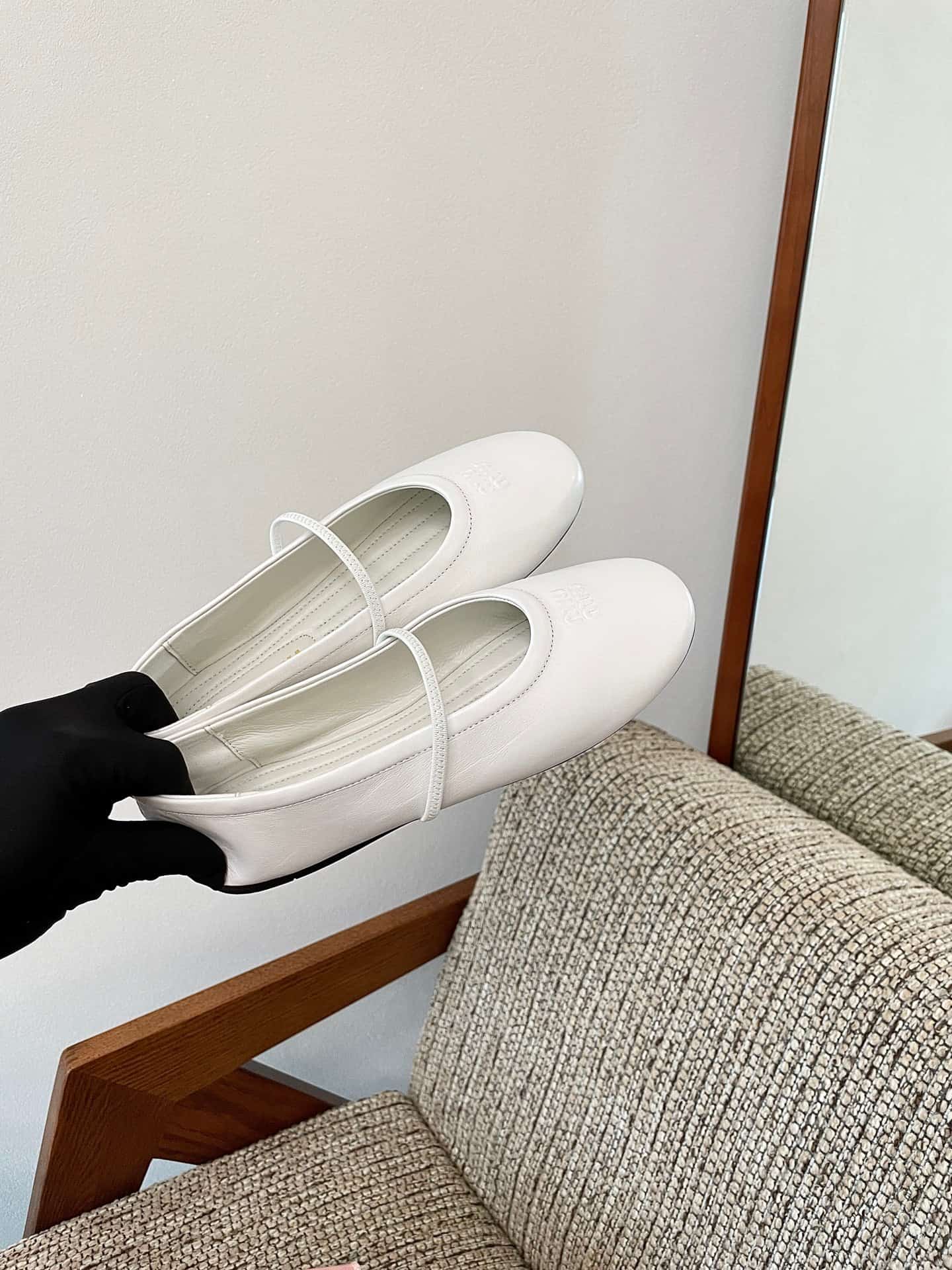Miu Miu Leather Ballet Flats Women