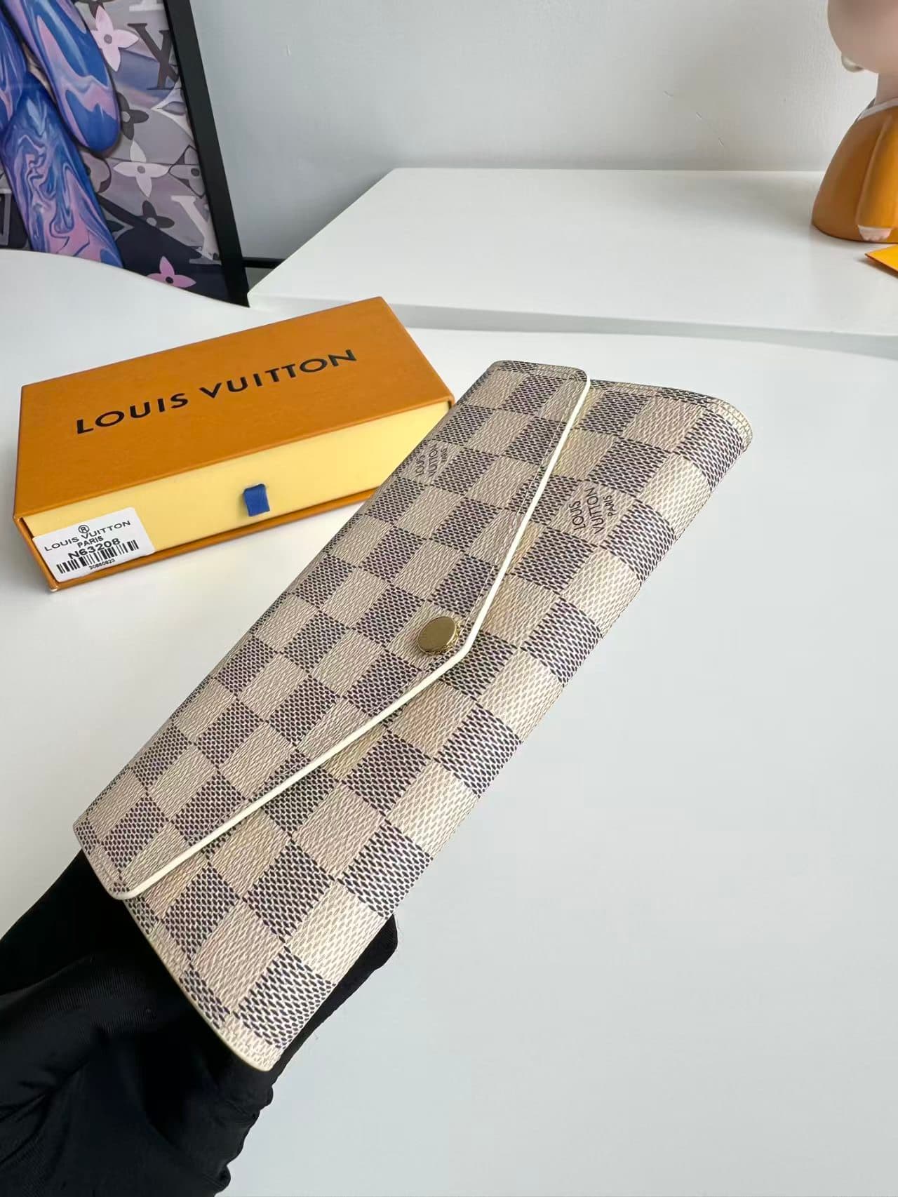Louis Vuitton SARAH WALLET Damier Azur High