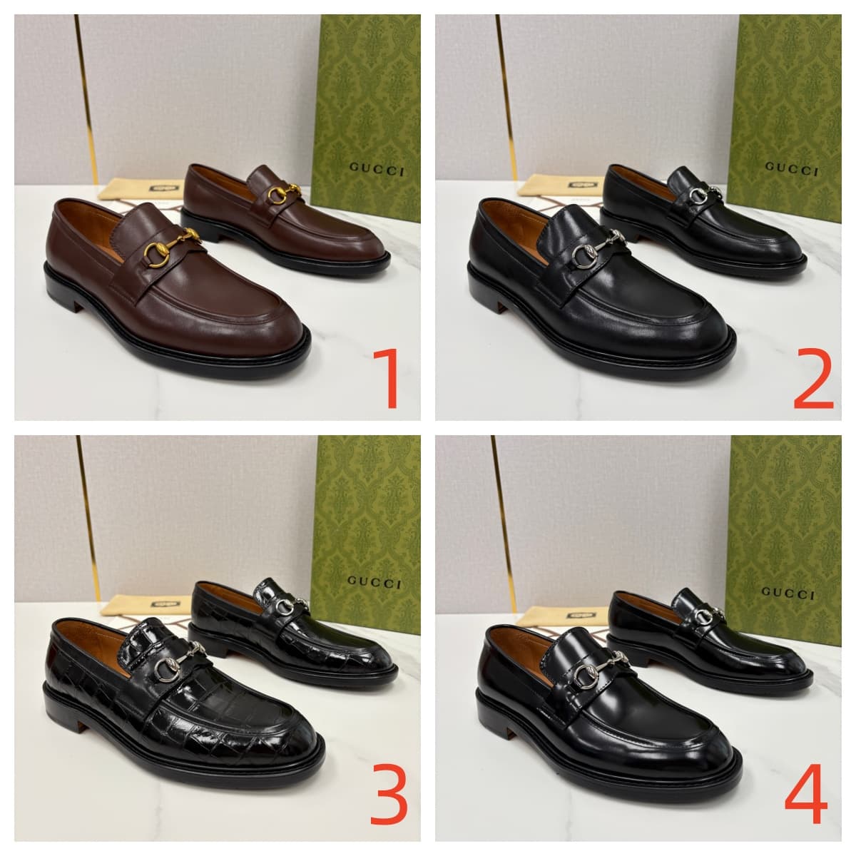 Gucci Loafer With Horsebit Formal Leather Derby Shoes Men
