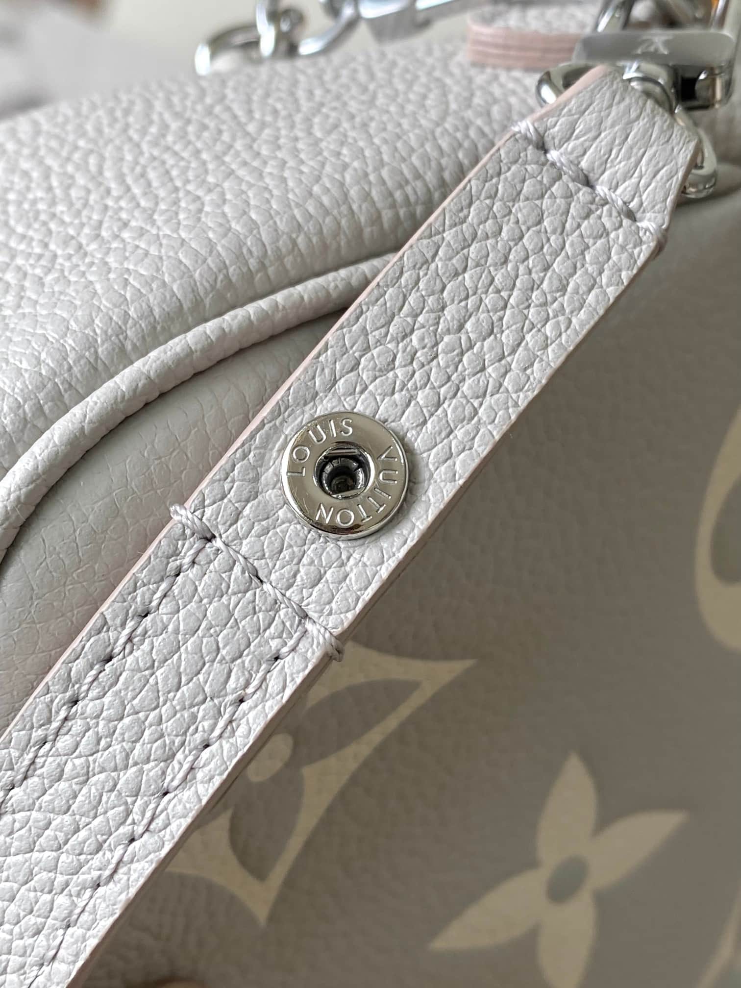 Louis Vuitton Wallet On Chain Ivy Embossed grained cowhide leather M14225 Brume Gray / White Quartz TOP
