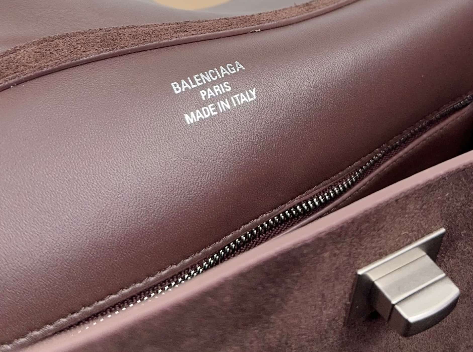 Balenciaga Rodeo Medium Bag inlight espresso Waxed Suede Calfskin With Silver-Tone Metal High
