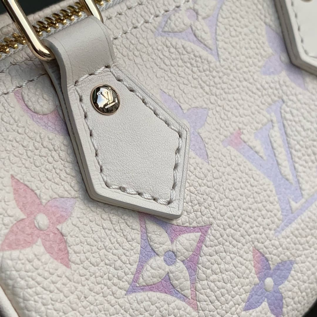 Louis Vuitton Nano Speedy Embossed grained cowhide leather M25591 Dream Beige High