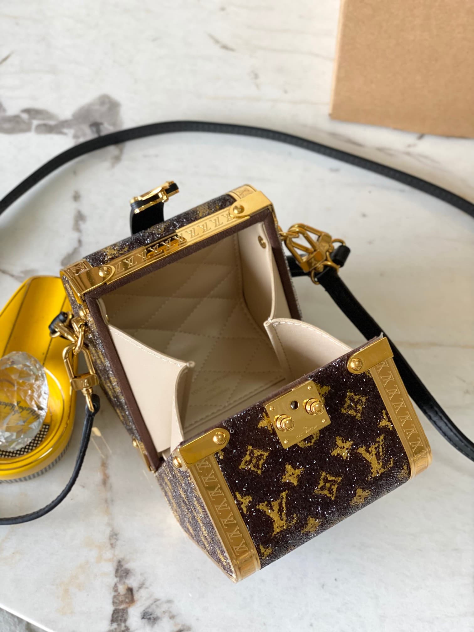 Louis Vuitton Treasure Box Crystals on textile Cowhide-leather and metallic trim M83089 TOP